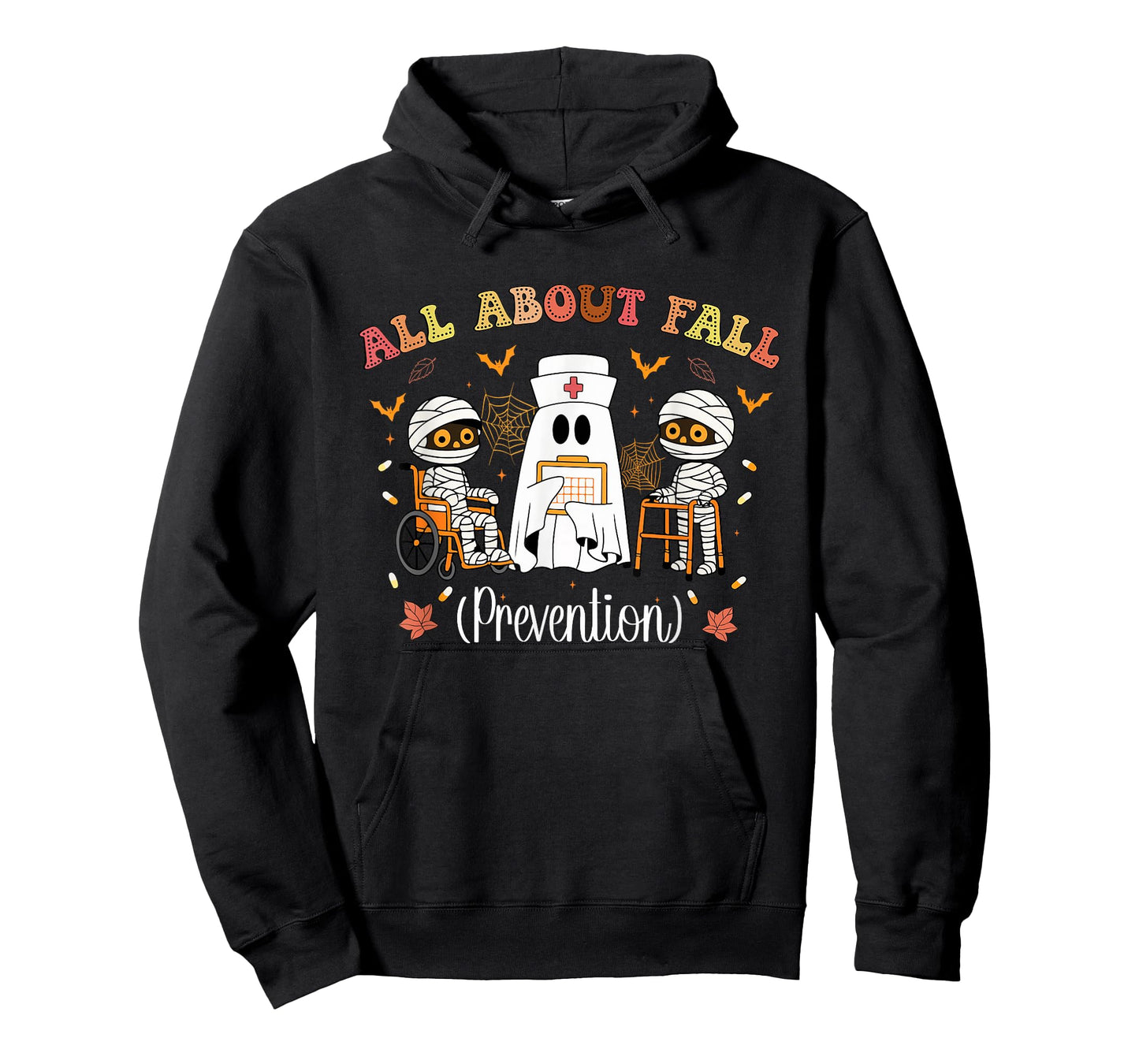 All About Fall Prevention Funny Nurse Ghost Physical Therapy T-Shirt