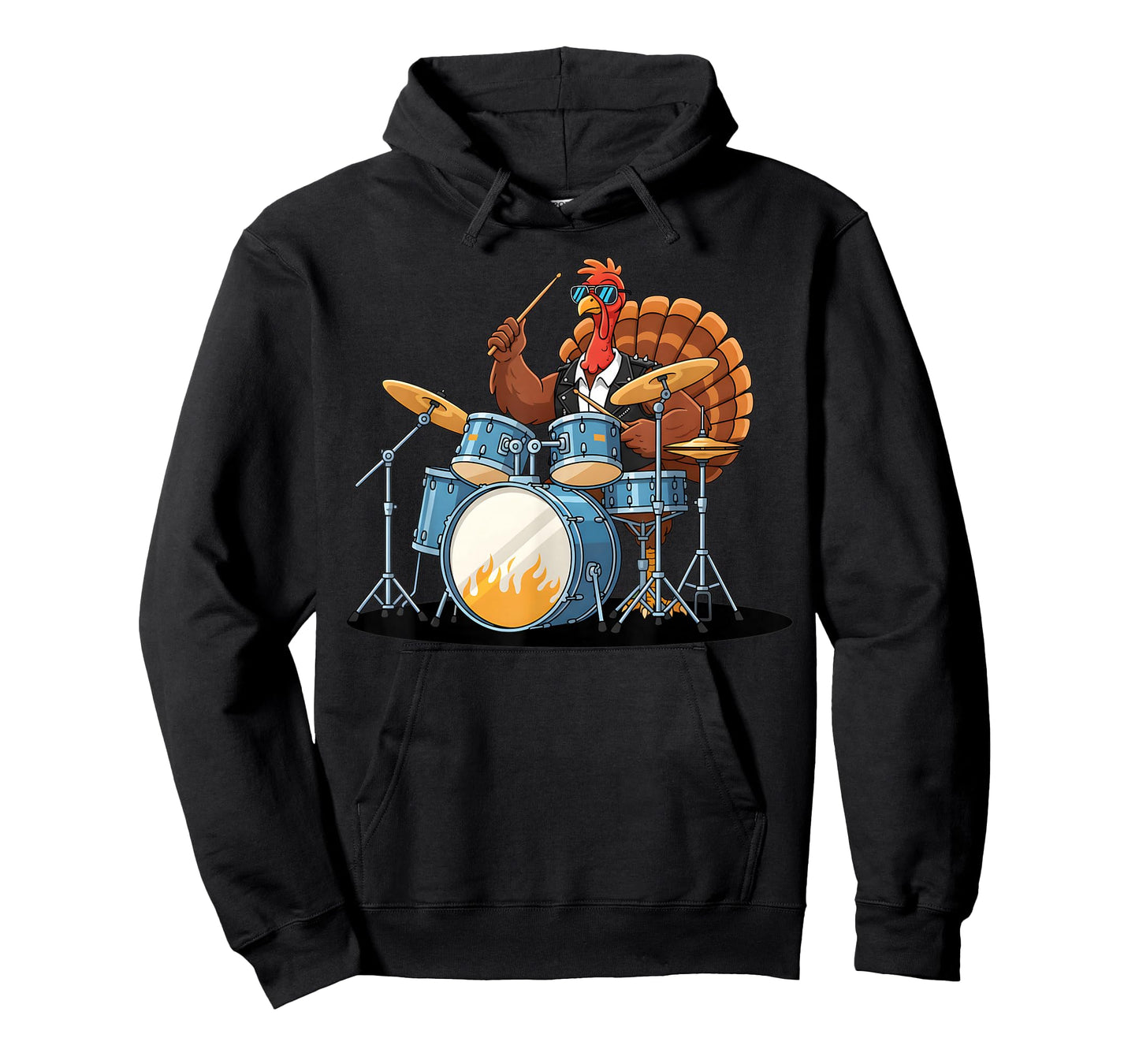 Funny Turkey Drums Thanksgiving Drum Drummer Womens Mens Kid T-Shirt