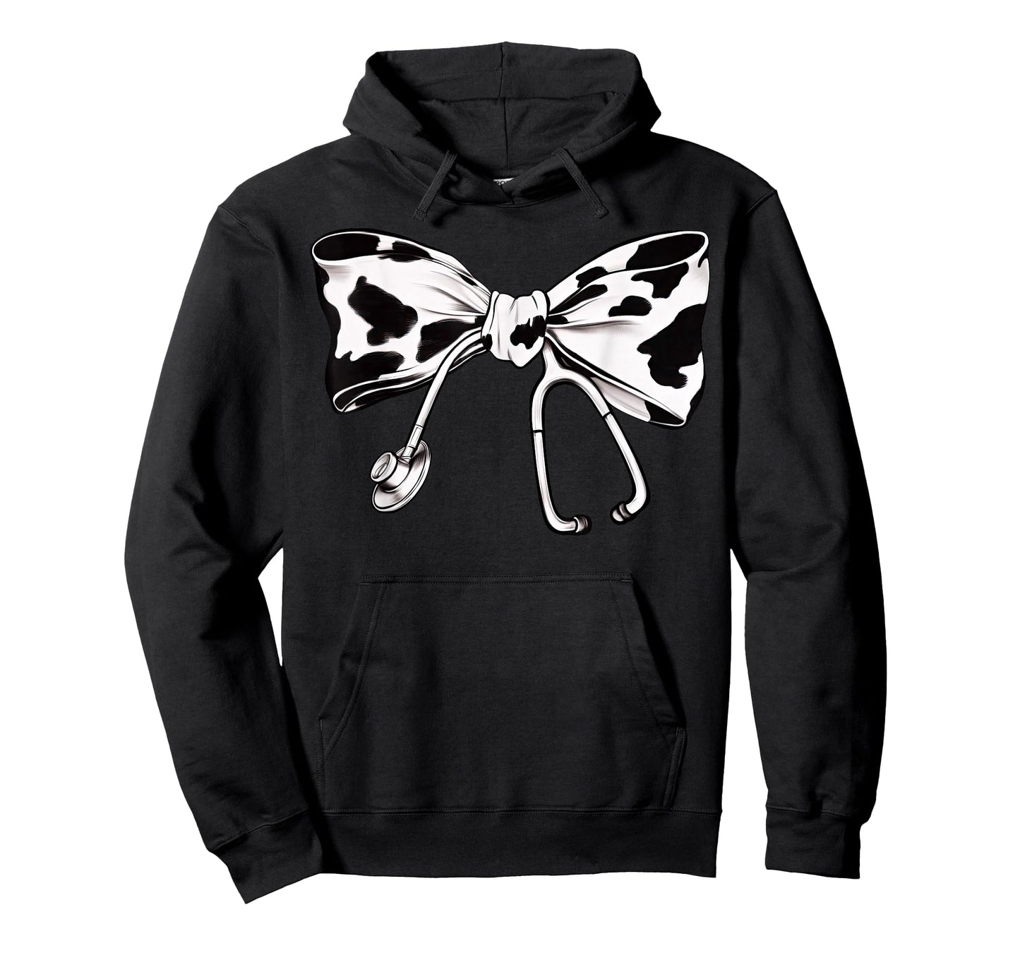 Cow Print Bow And Stethoscope Nurse RN Graduation Coquette T-Shirt