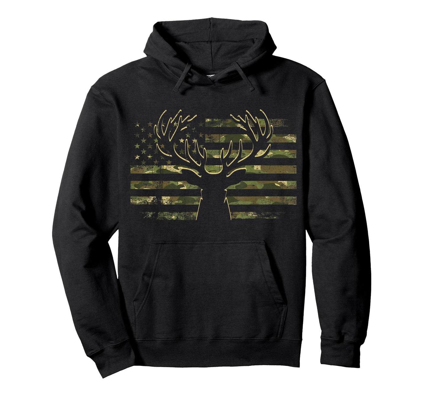 USA Flag Camouflage Deer Hunting Elk Buck Hunters Camo Flag T-Shirt