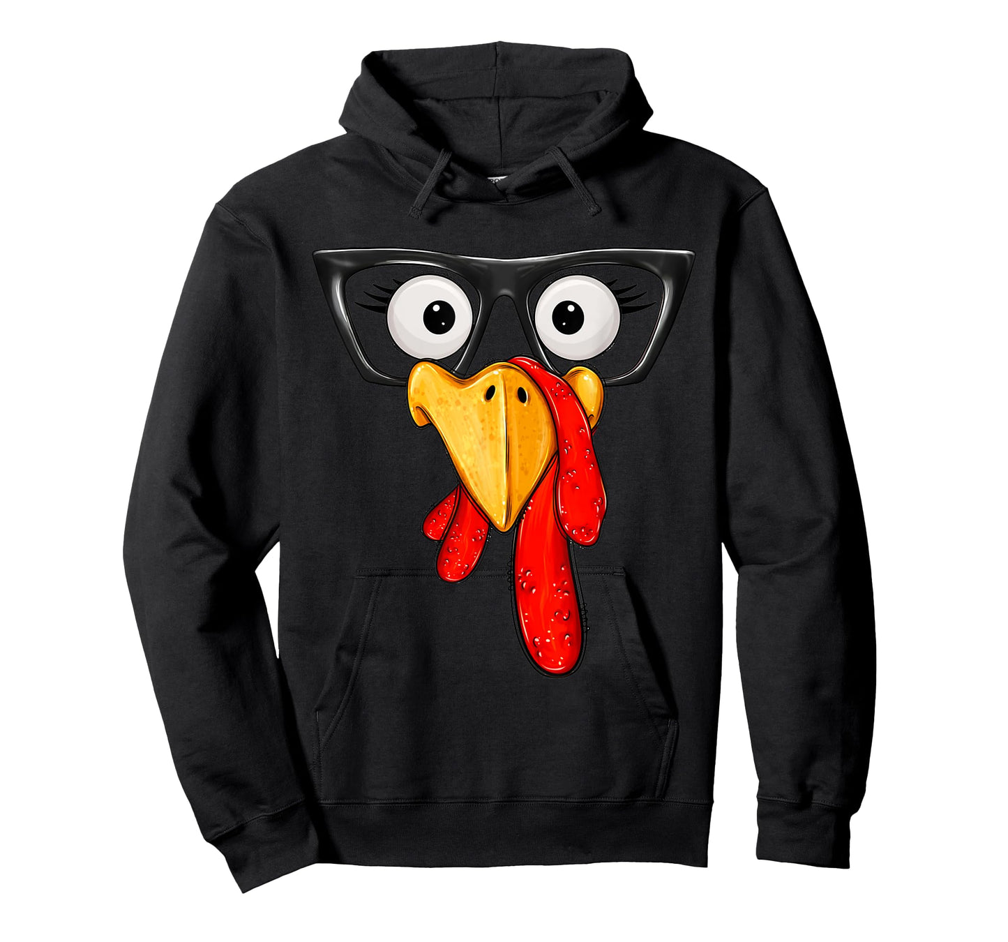 Cute Turkey Face Glasses Boys Kids Mens Thanksgiving Family T-Shirt