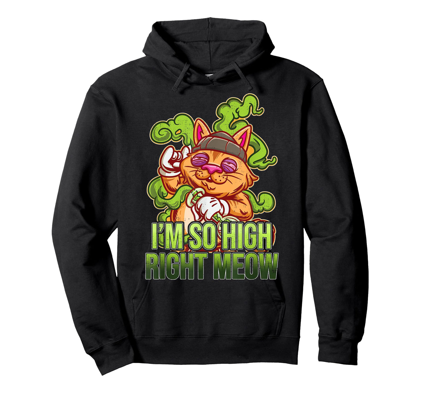 I’m So High Right Meow I Funny Weed Cat Lover Pothead Weed Men Women T-Shirt