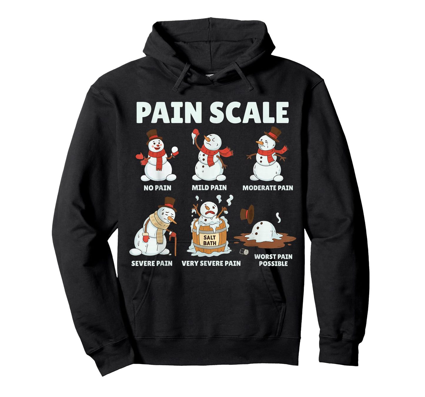 Pain Scale Snowman Xmas Funny Nurse Christmas ICU Nurse T-Shirt