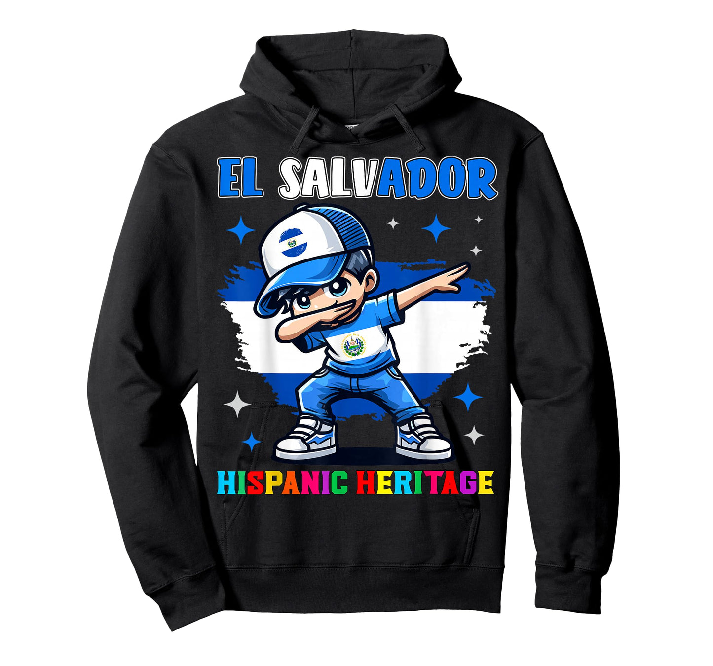 El Salvador Dabbing Kid Hispanic Heritage Celebration Kids T-Shirt