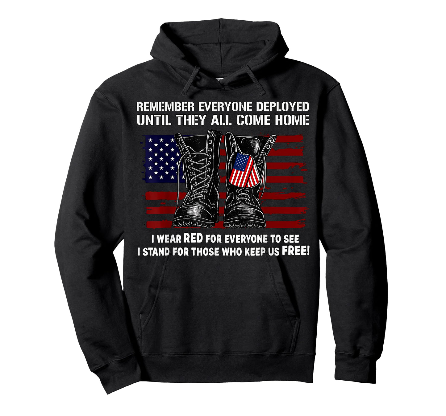 Remember Everyone Deployed Friday Military American Flag T-Shirt