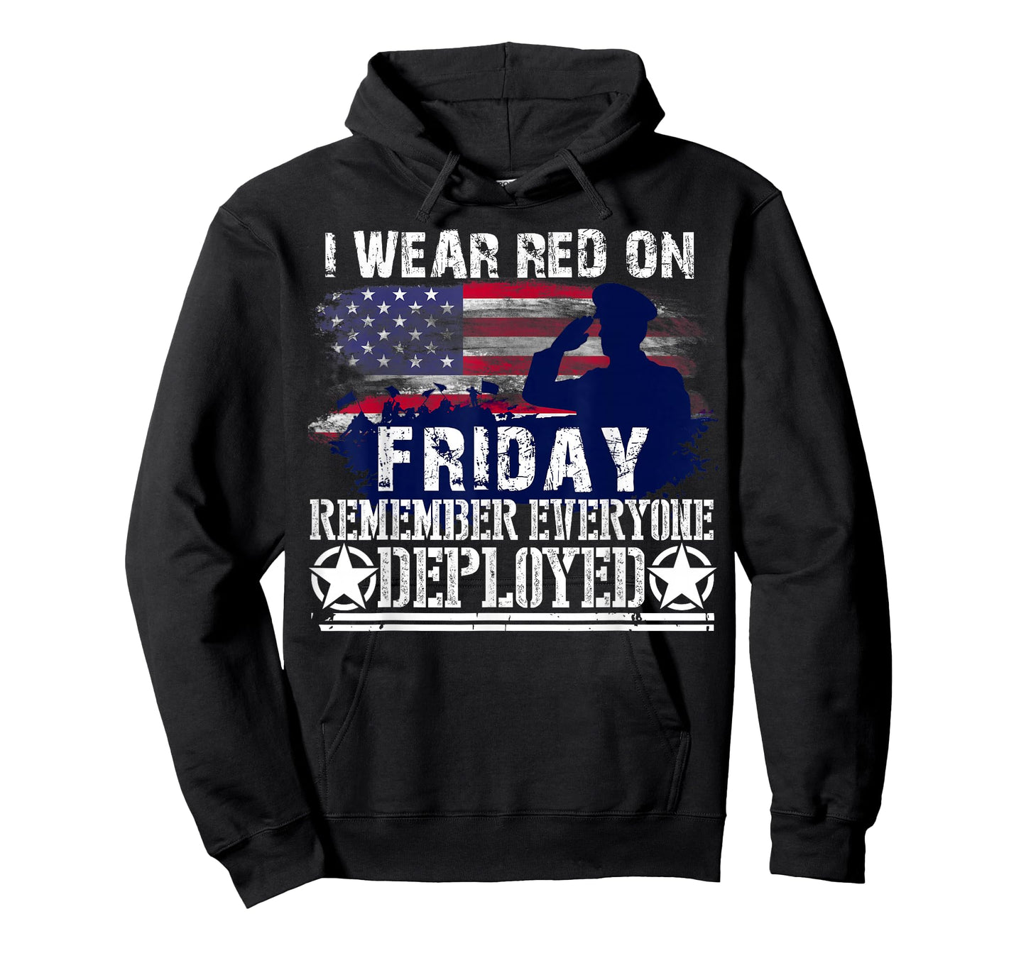 I Wear Red On Friday Remember Everyone Deployed American T-Shirt