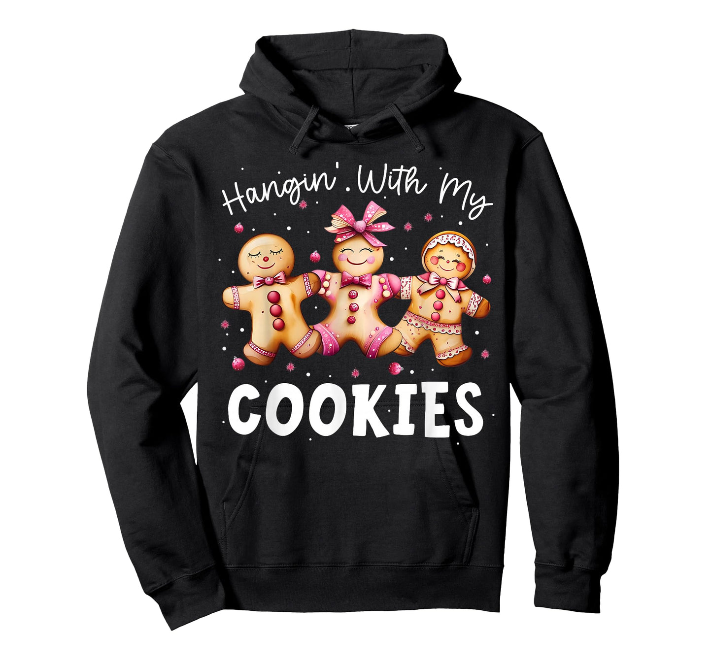 Hangin with My Cookies Gingerbread Women Christmas Teacher T-Shirt
