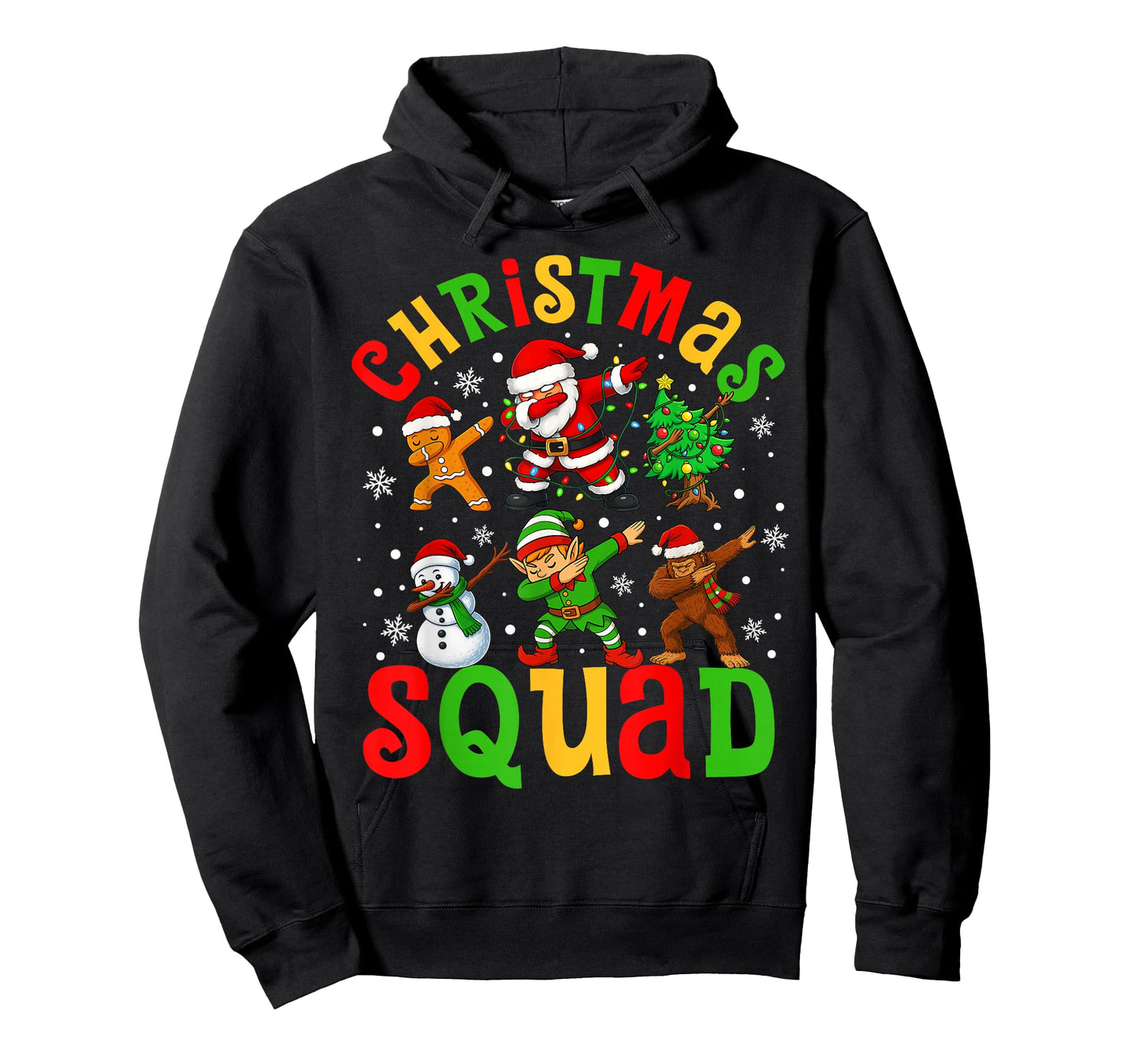 Dabbing Christmas Squad Santa Elf Family Matching Pajamas T-Shirt