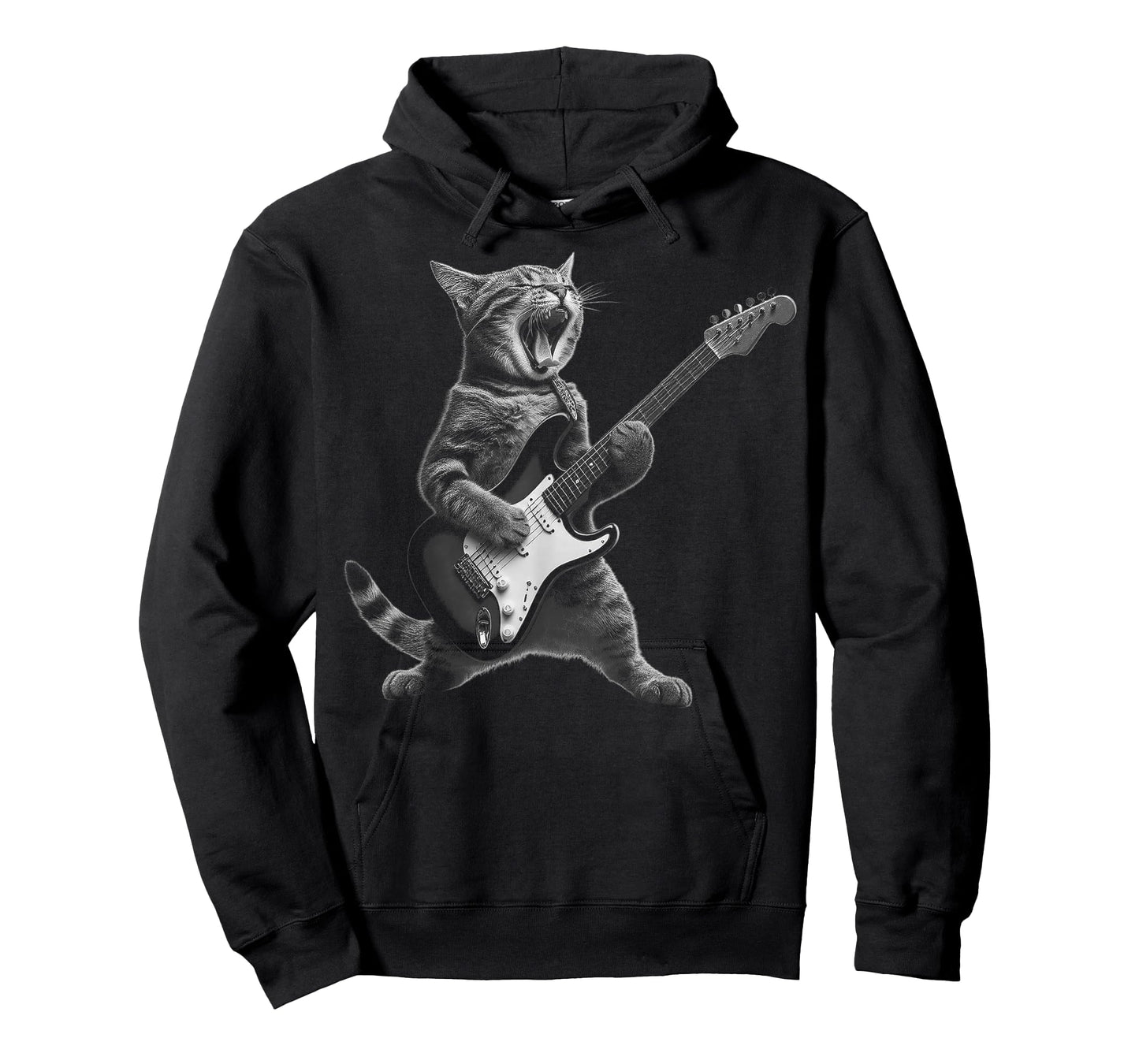 Funny Cat Playing Guitar Rock and Roll Gifts Men Women Kid T-Shirt
