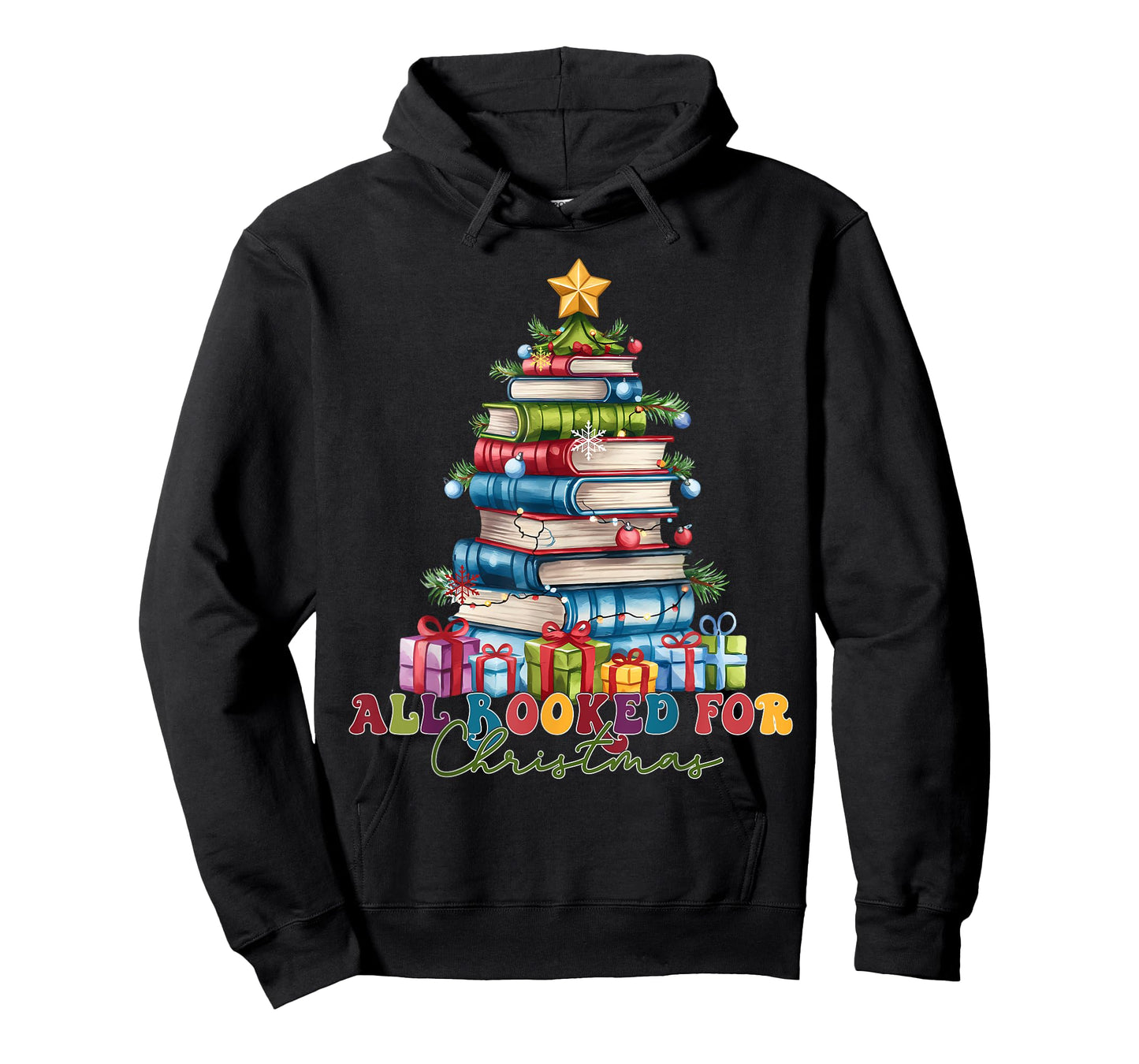 All Booked For Christmas Teacher Reading Student Bookworm T-Shirt