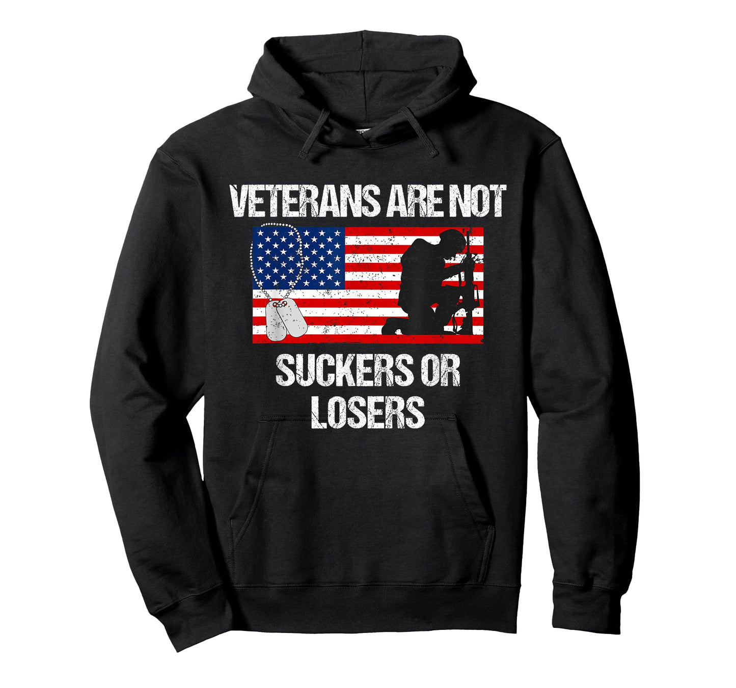 Veterans Are Not Suckers Or Losers Vintage USA Flag T-Shirt