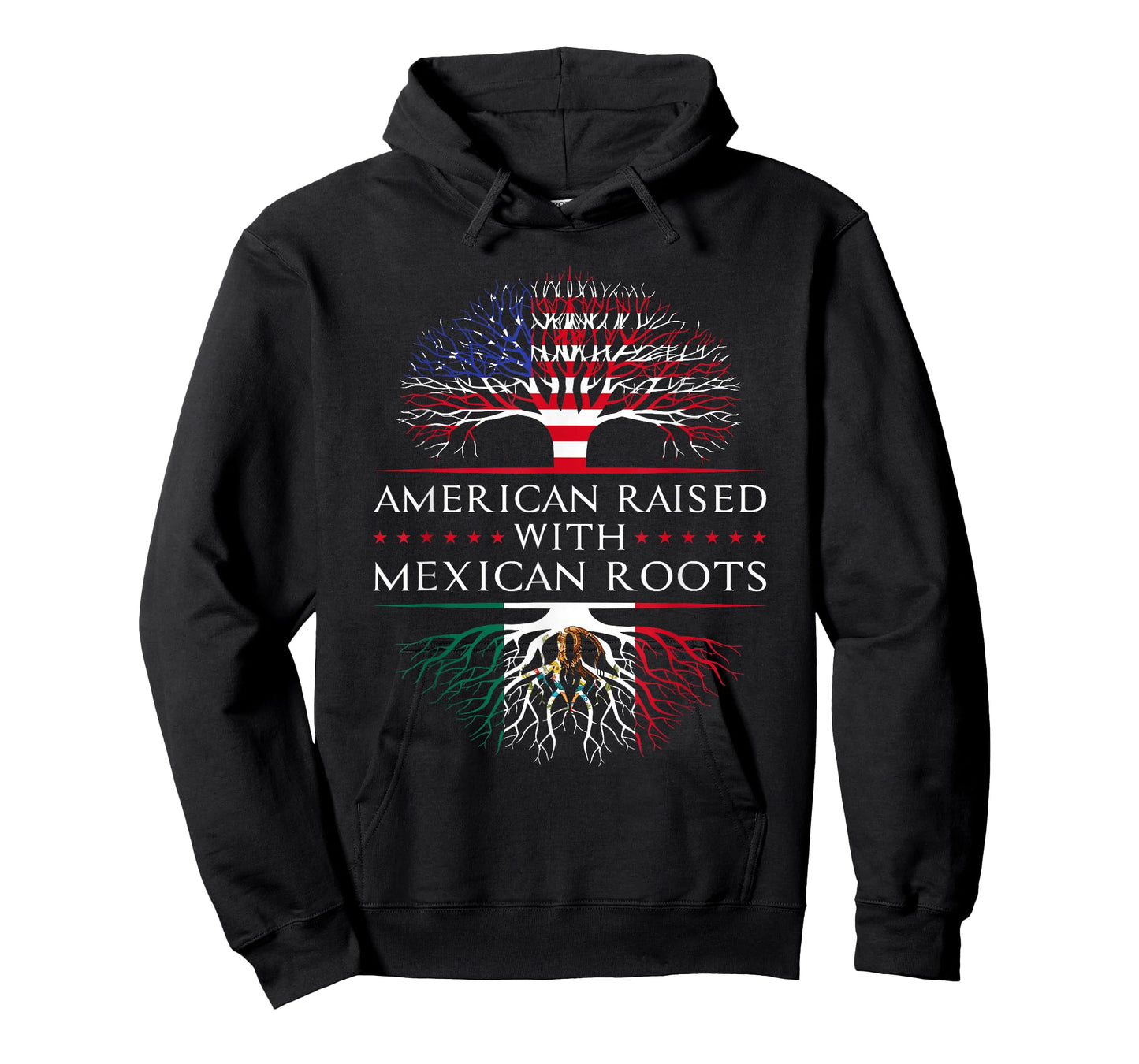 American Raised With Mexican Roots Mexico Tree T-Shirt