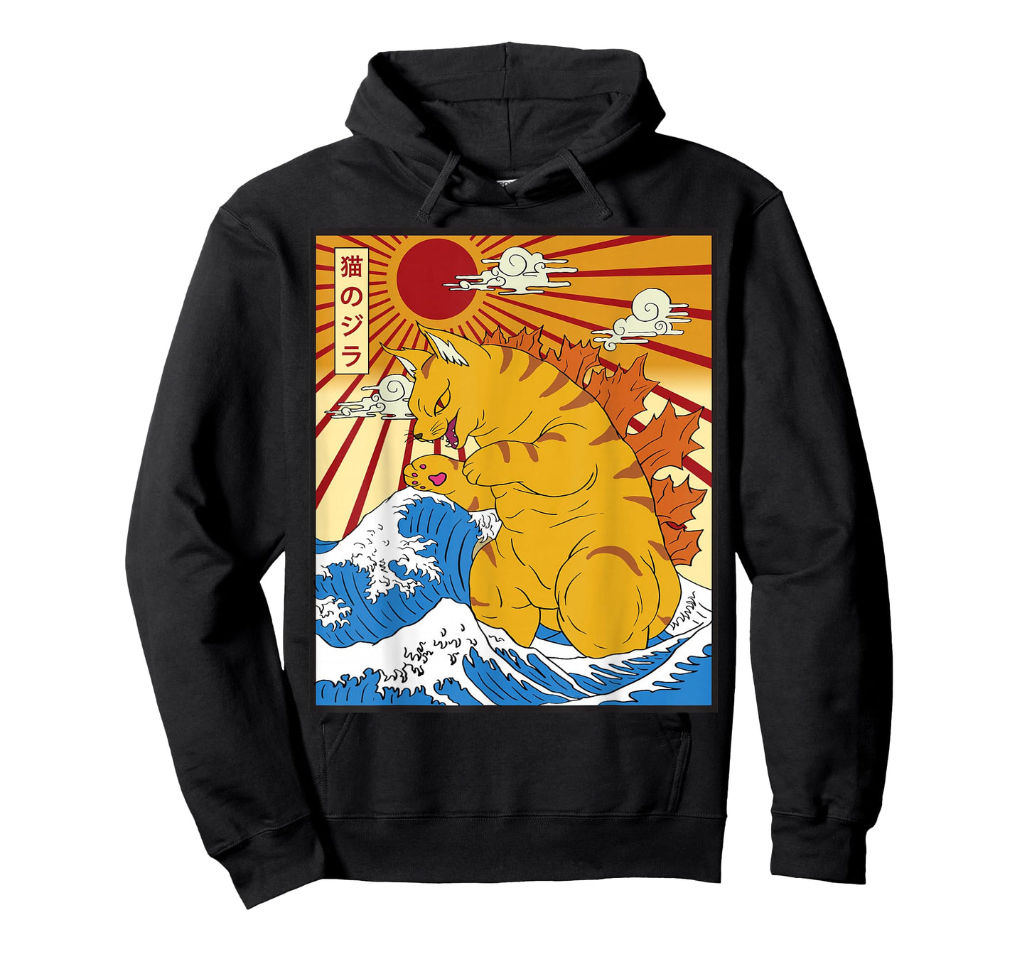 Catzilla Cat Japanese Anime Kawaii Funny Graphic Tees Men T-Shirt