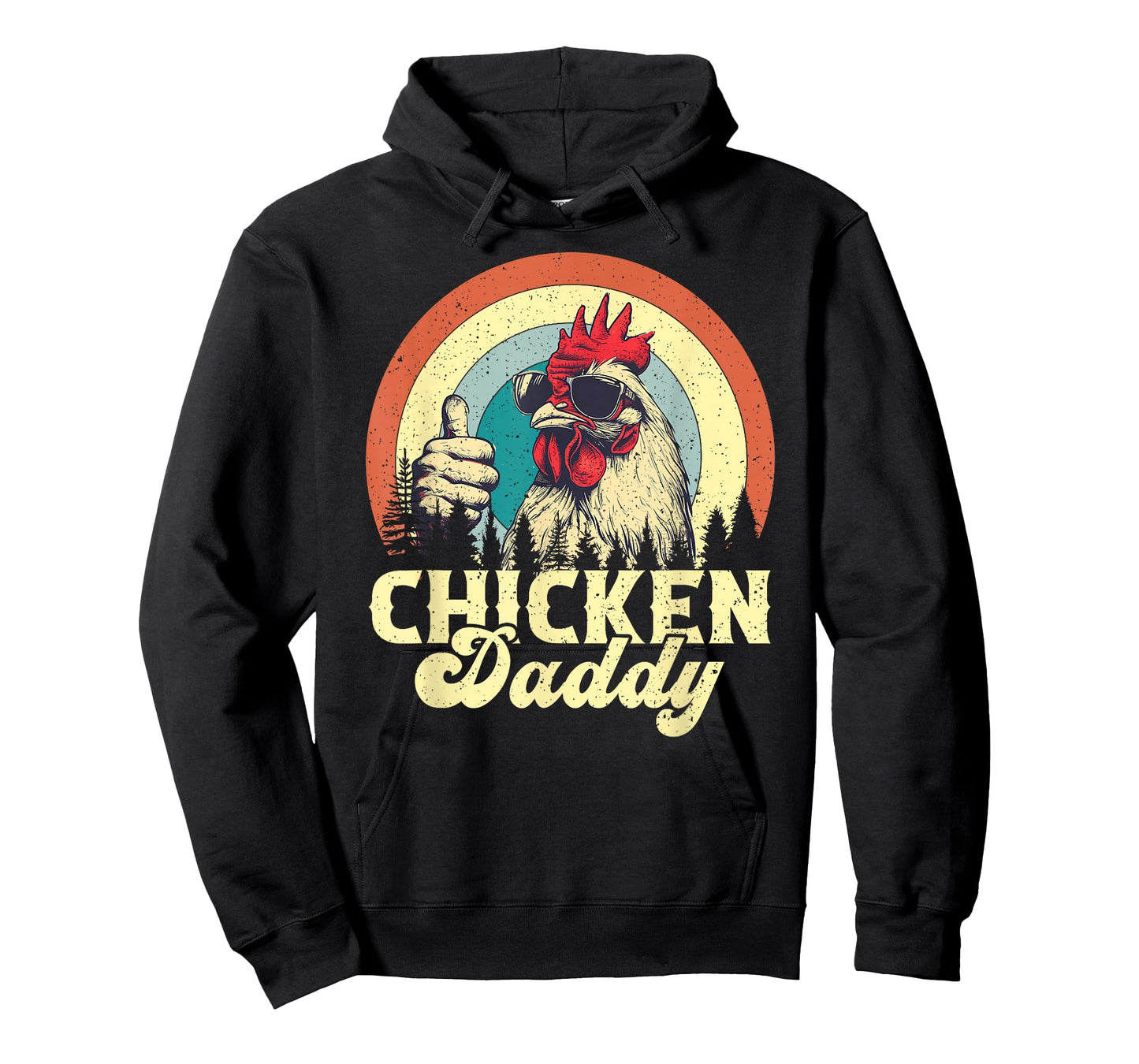 Chicken Daddy Vintage Poultry Farmer Funny Fathers Day T-Shirt