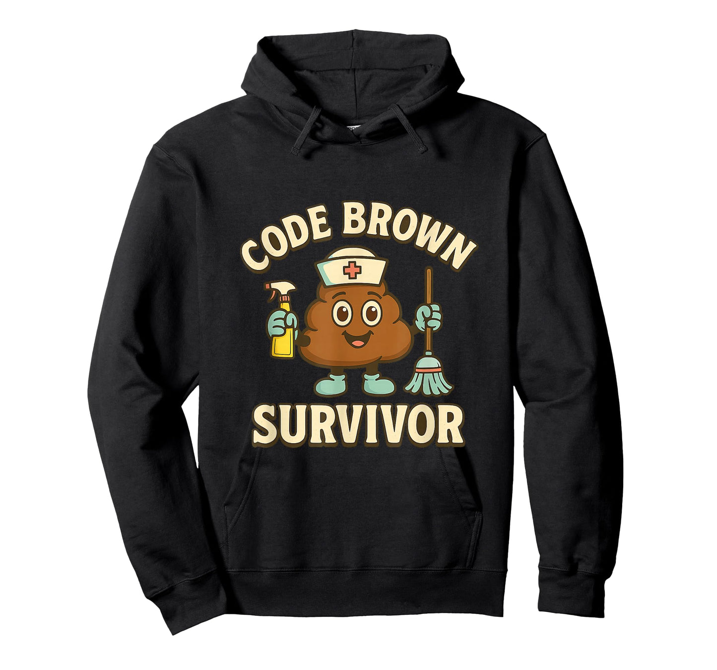 Code Brown Survivor Funny Nurse CNA Medical Humor Tee T-Shirt