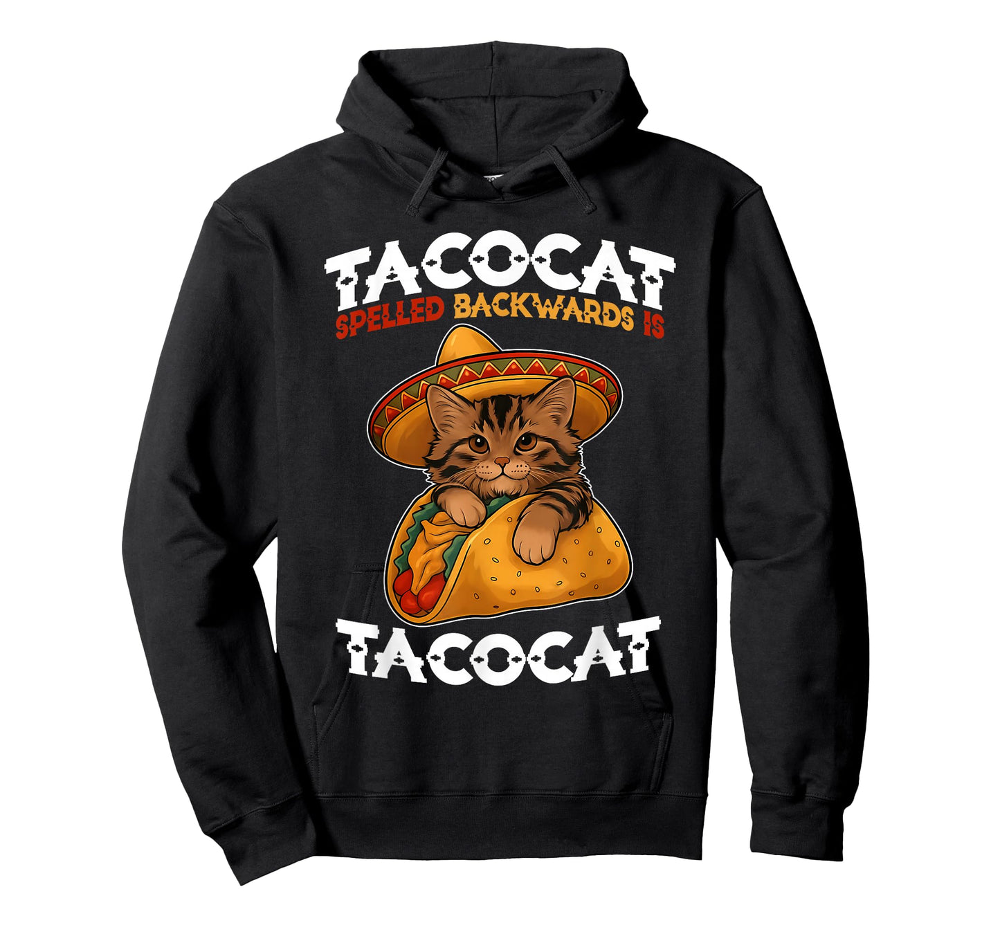 Tacocat Spelled Backward is Tacocat Funny Cat and Taco Lover T-Shirt
