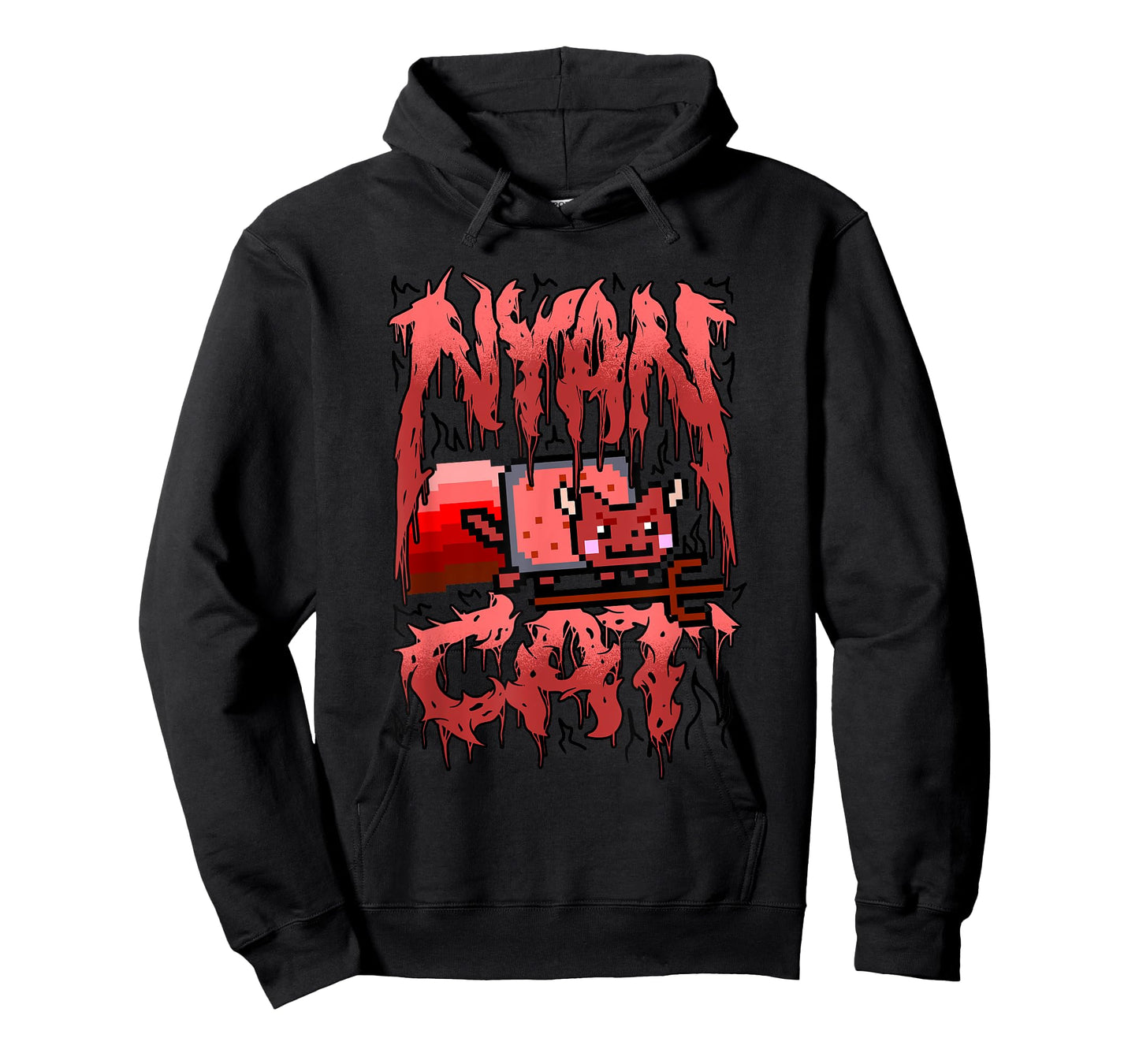 Nyan Cat Heavy Metal Devil Cat Funny Internet Meme T-Shirt