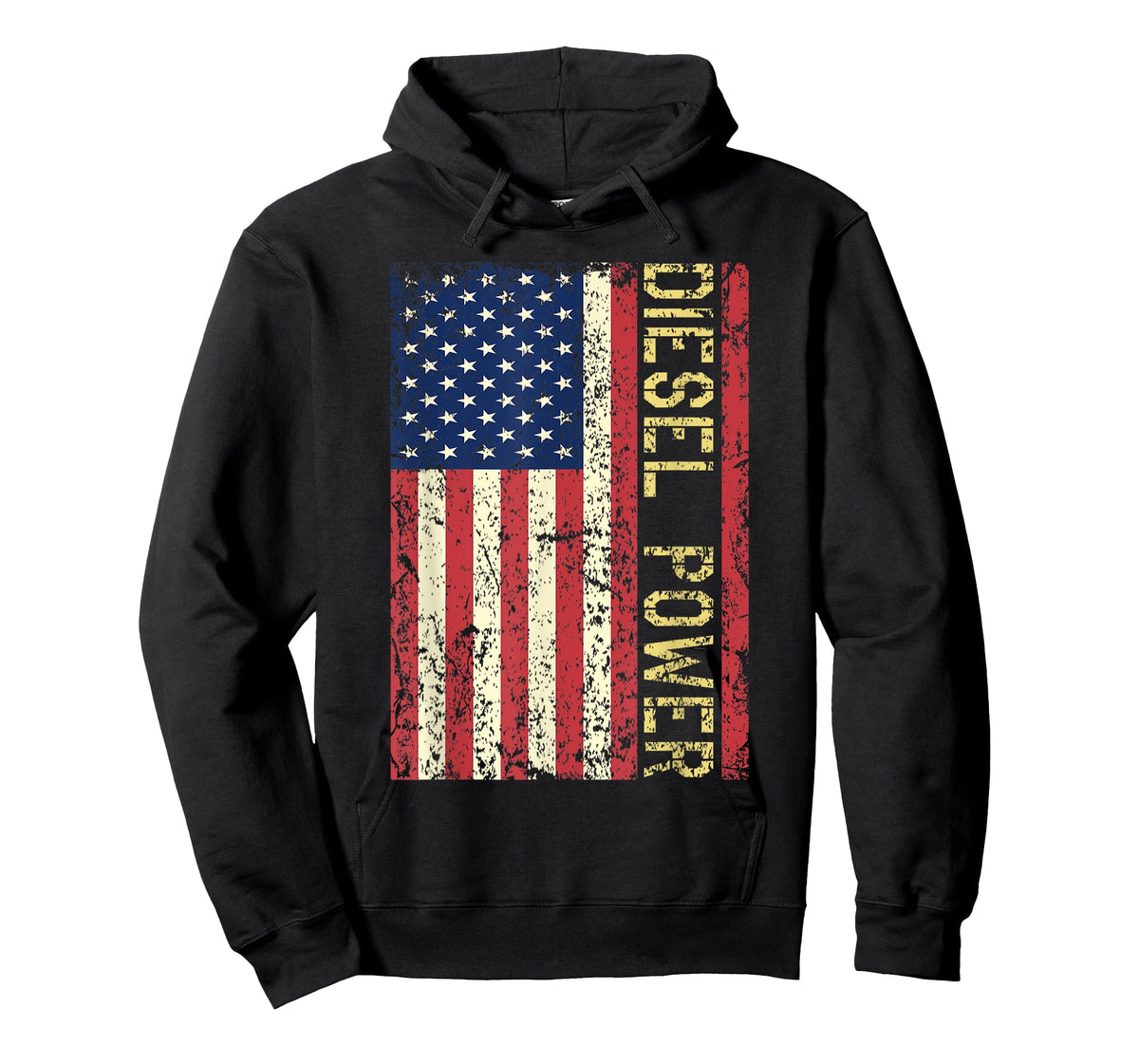 Vintage USA Flag Diesel Power Patriotic Truck Turbo Mechanic T-Shirt