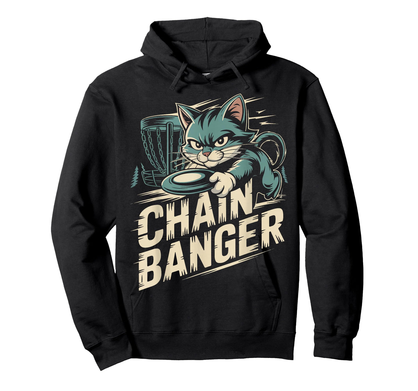 Chain Banger Disc Golf Cat Humor T-Shirt