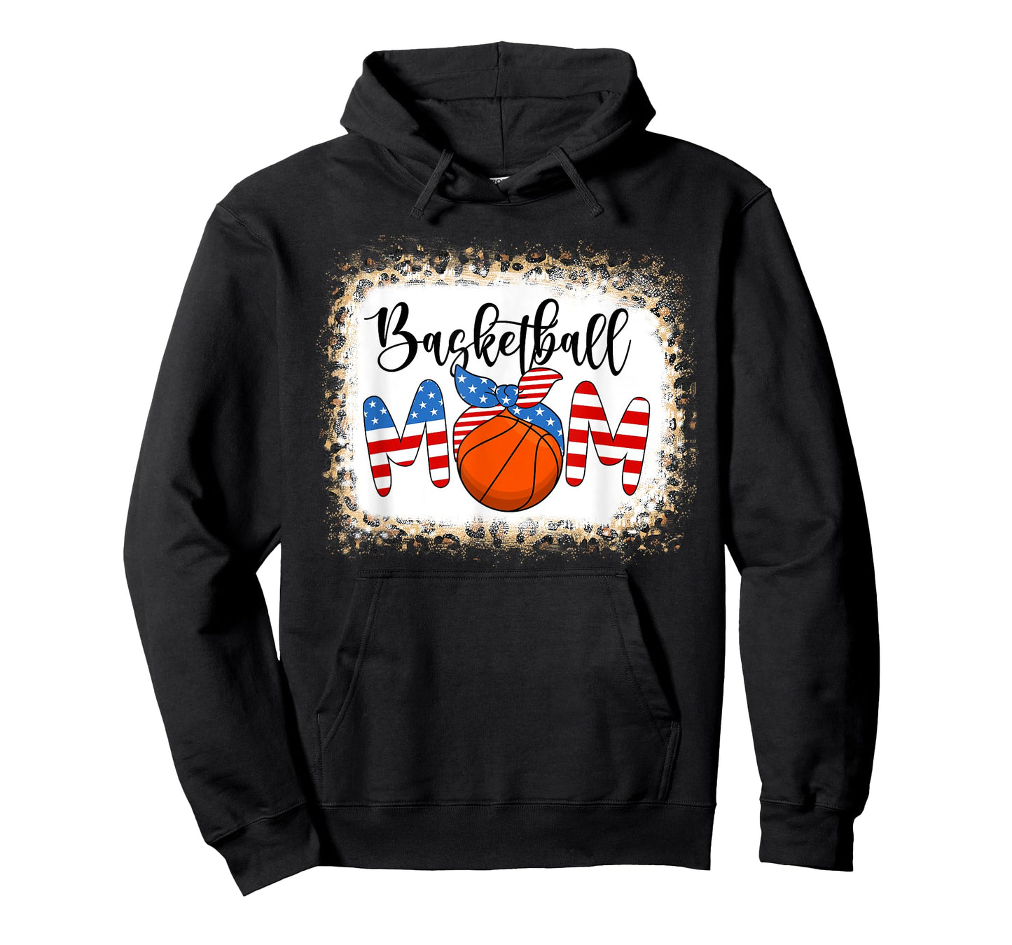 Basketball Mom Shirts Women Mama American Flag 4th of July T-Shirt