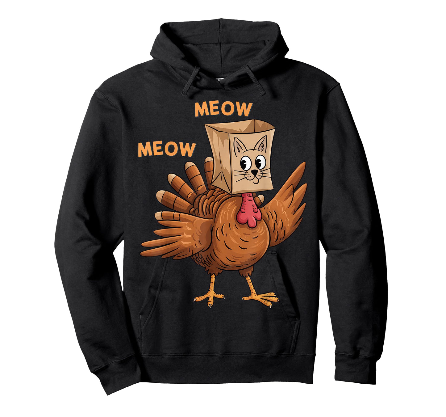 Thanksgiving Cat Fake Cat Meow Thanksgiving T-Shirt