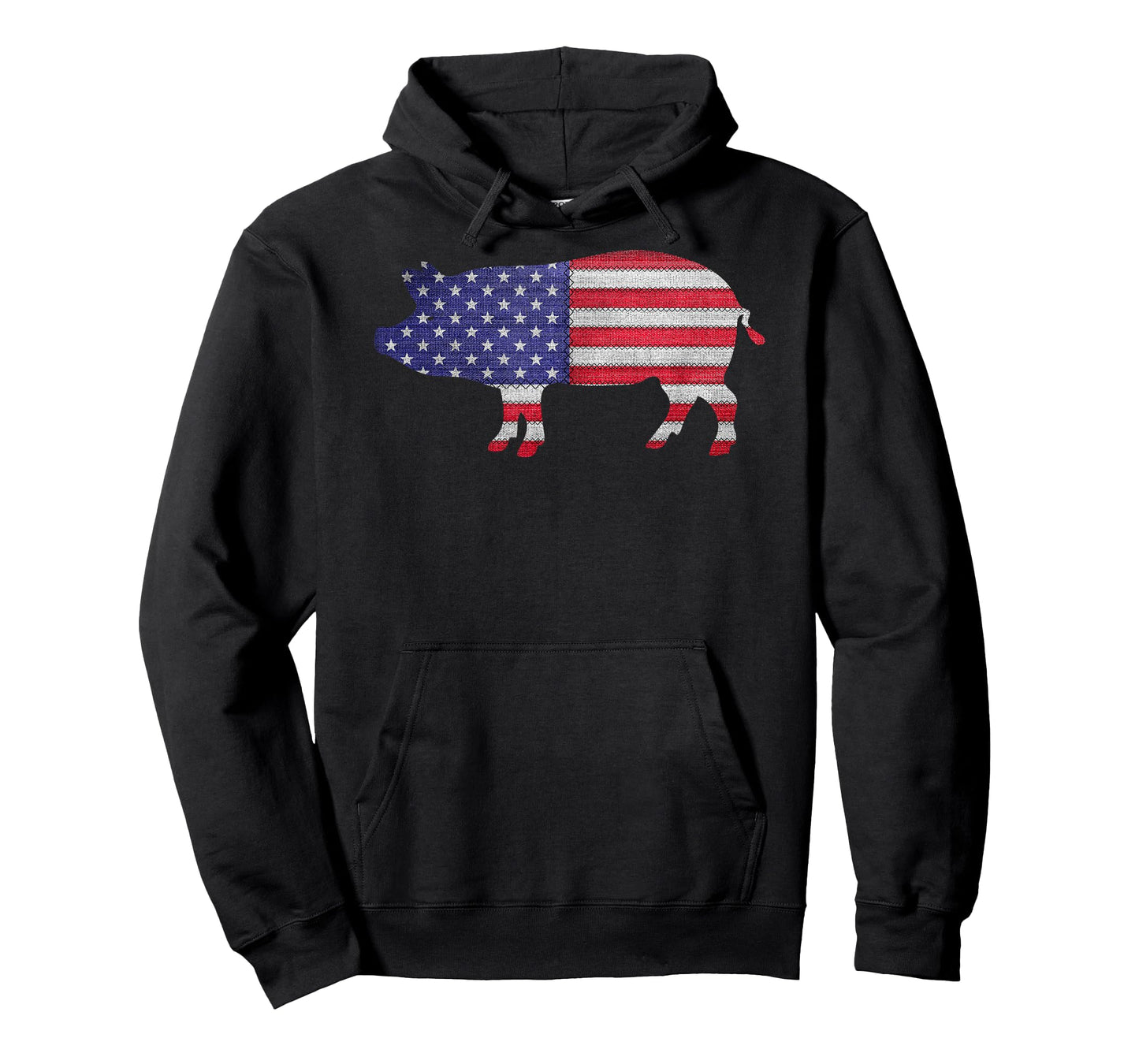 Patriotic Pig American Flag Vintage Funny Gift T-Shirt for Women Kids Men