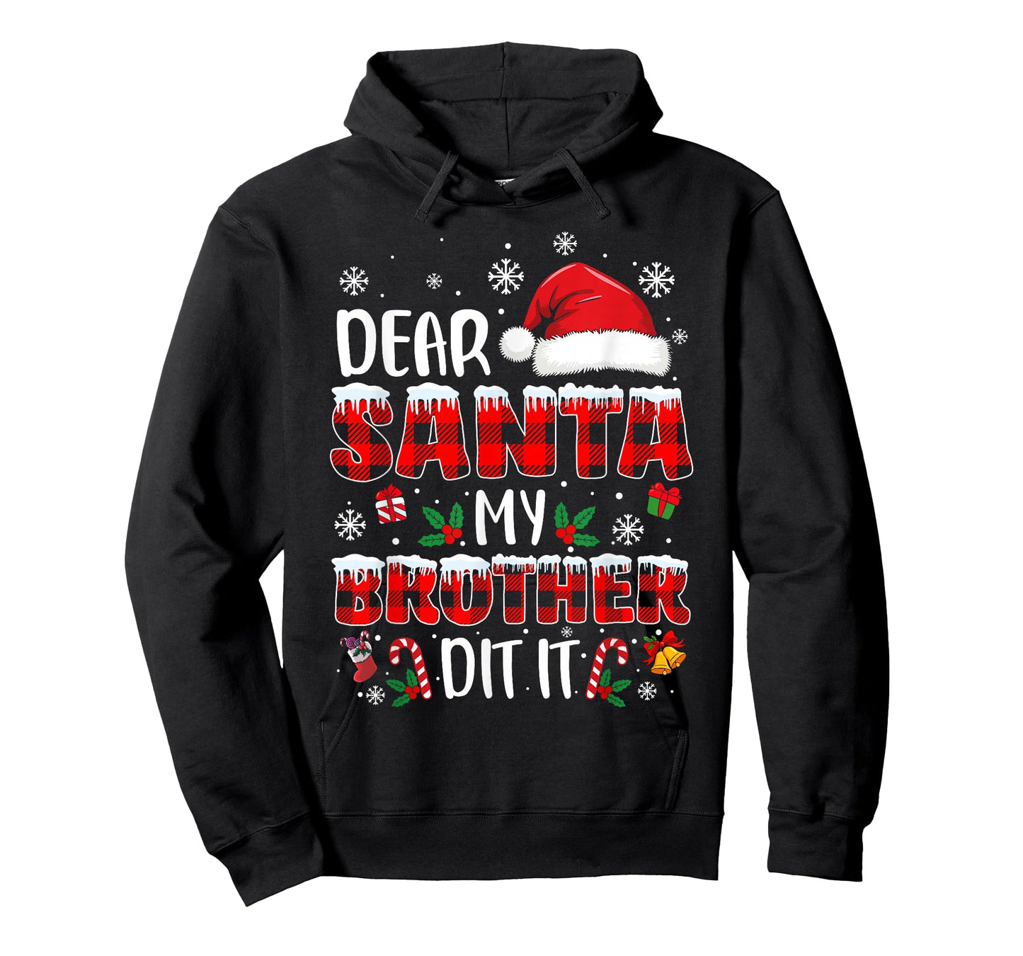 Dear Santa My Brother Did It Funny Christmas Boys Girls Kids T-Shirt