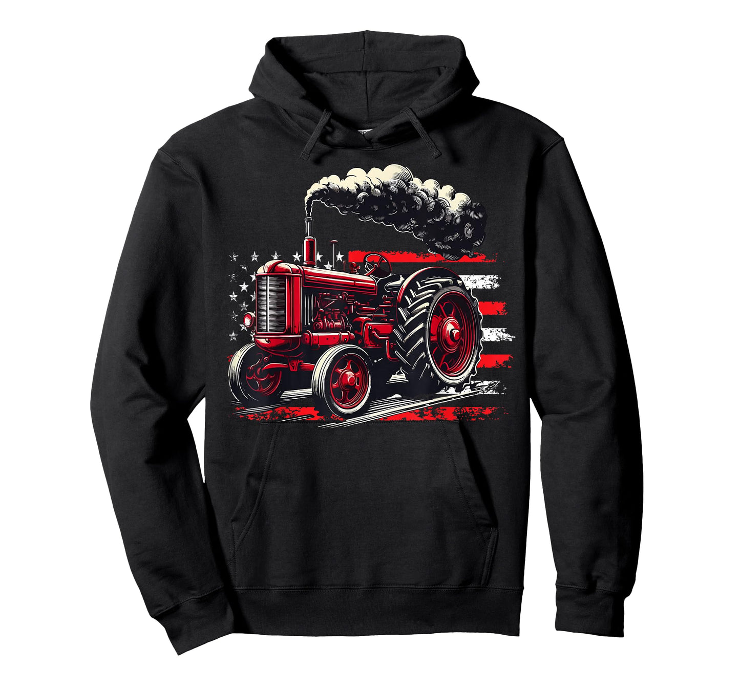 American Farmer Tractor American Flag Patriotic USA Farm T-Shirt