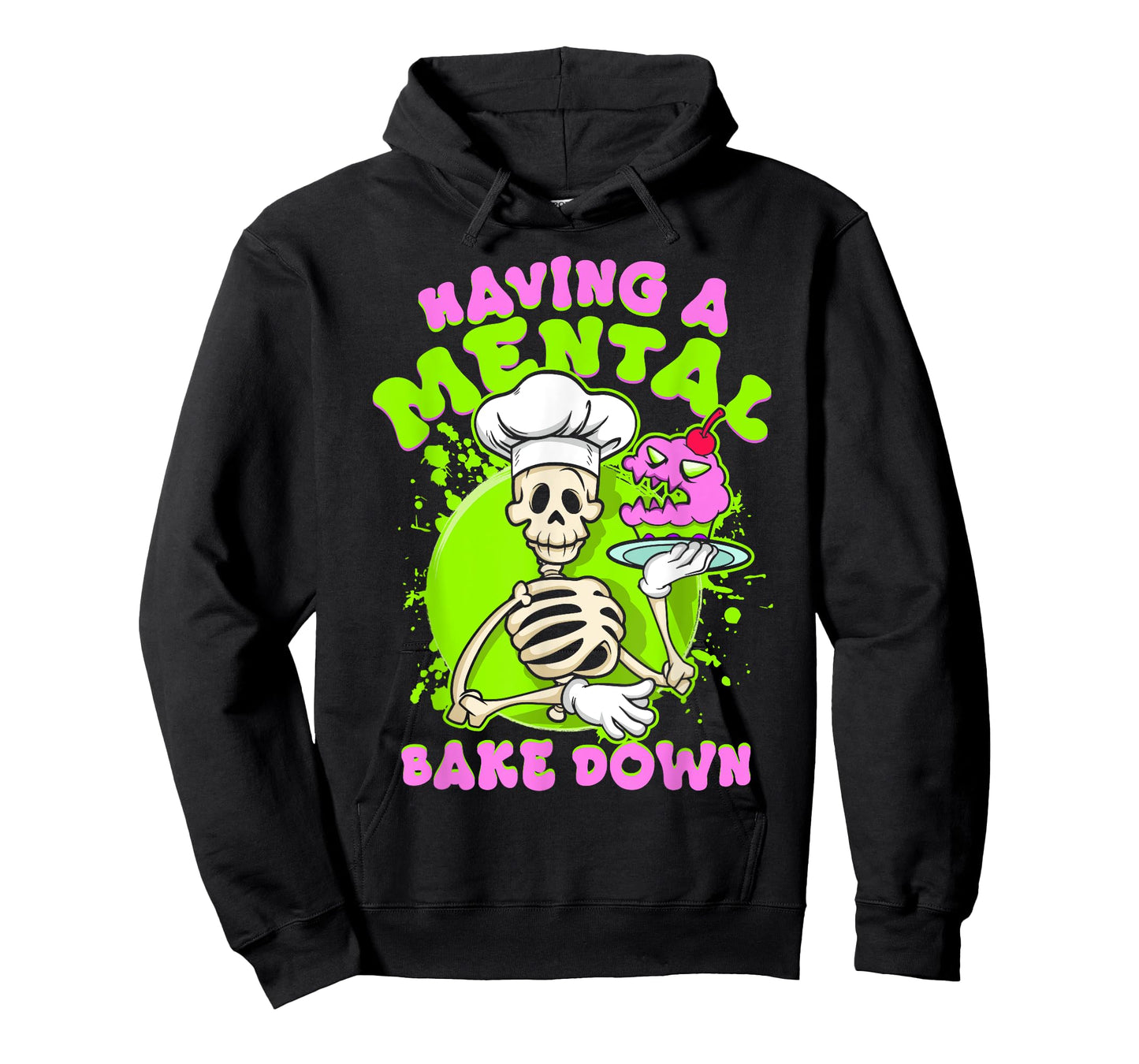Baker Skeleton Having a Mental Bake Down Funny Baking Pastry T-Shirt