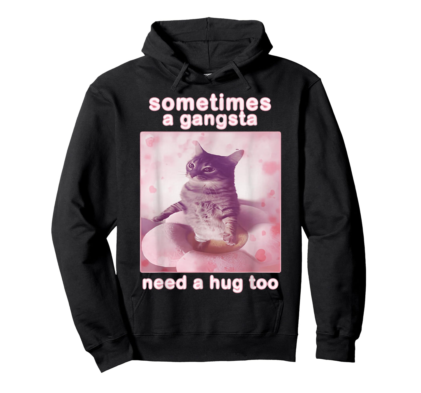 Sometimes A Gangsta Need A Hug Too Cat & FUNNY Meme Cats T-Shirt
