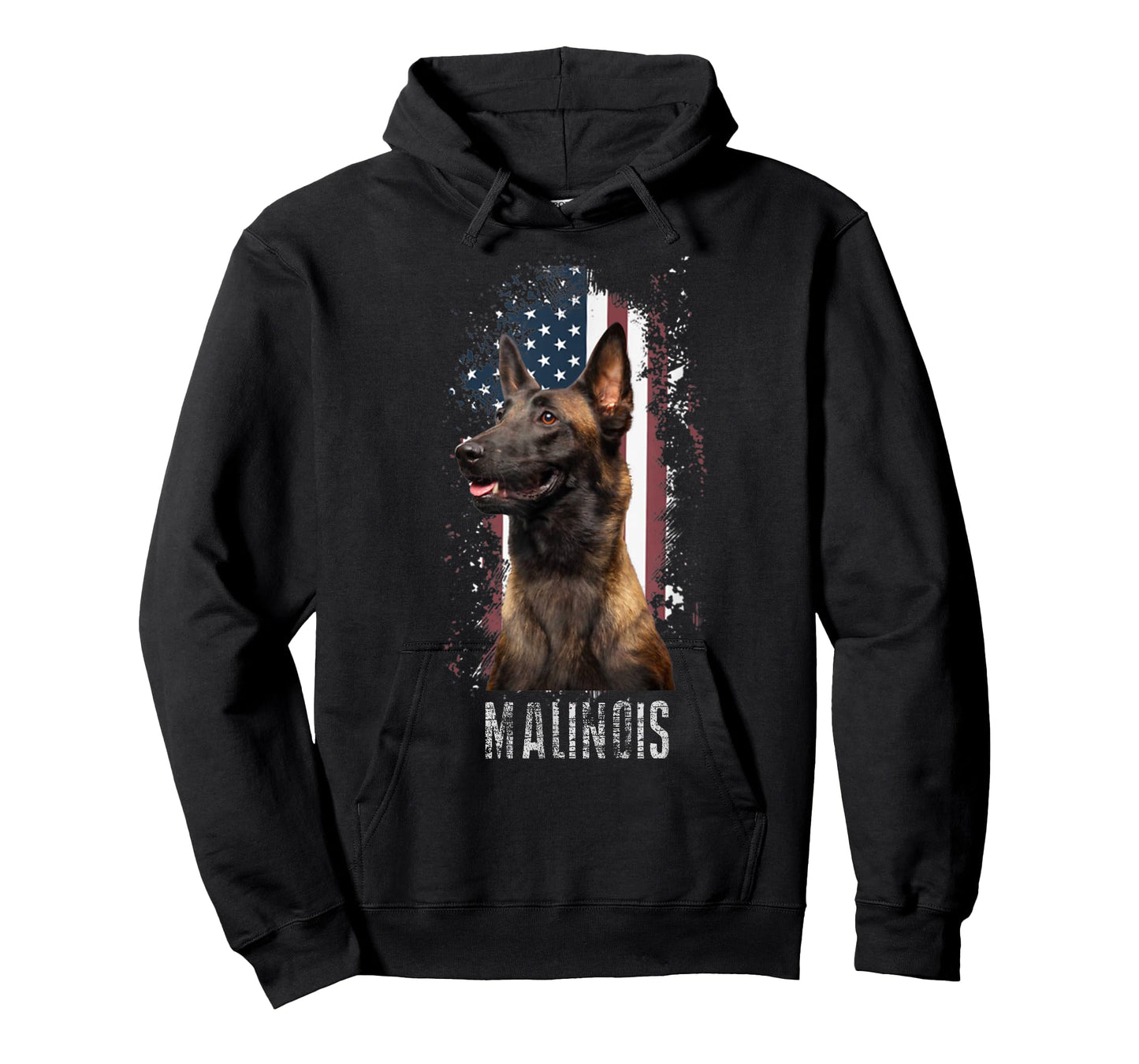 Belgian Malinois T-shirts Belgian Malinois American Flag Funny T-Shirt Dog Gift Unisex-Adults T-Shirt Black Small