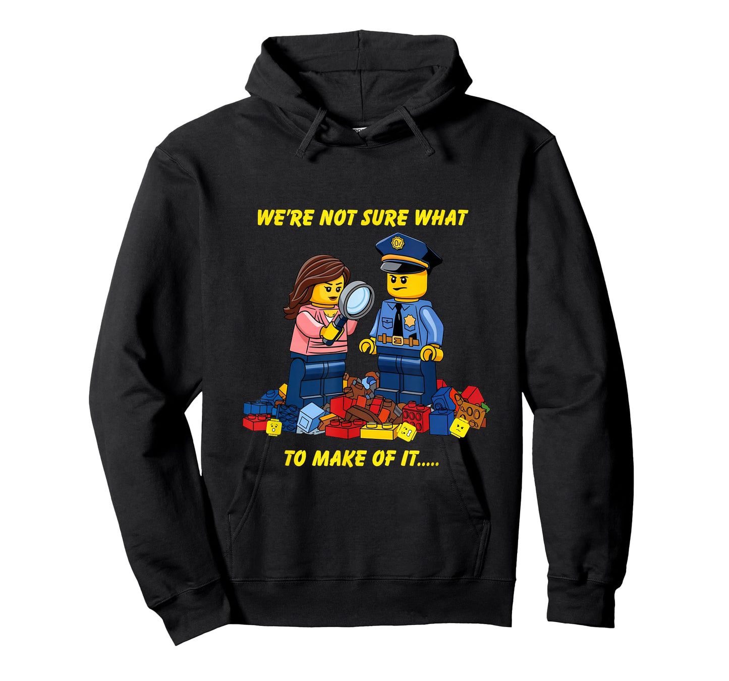 Building Bricks Police Crime Scene Blocks Builder Funny T-Shirt