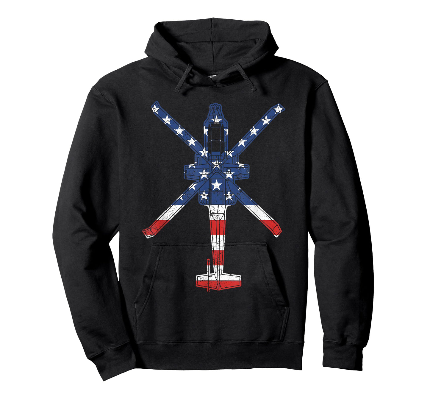 AH64 Apache Military Attack Helicopter American Flag Apache T-Shirt