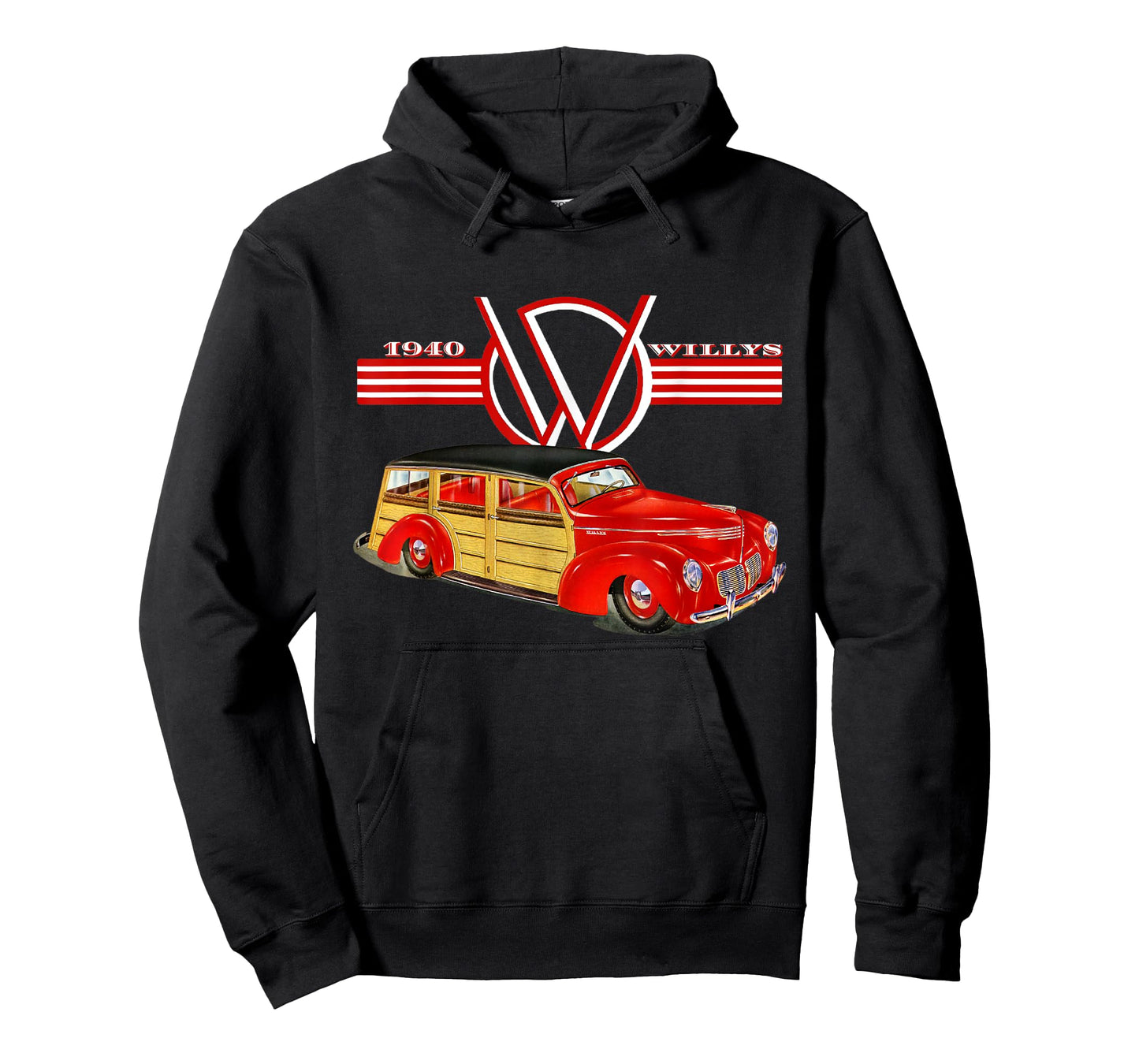1940 Willys Hot Rod Woody Station Wagon Deluxe Model T-Shirt