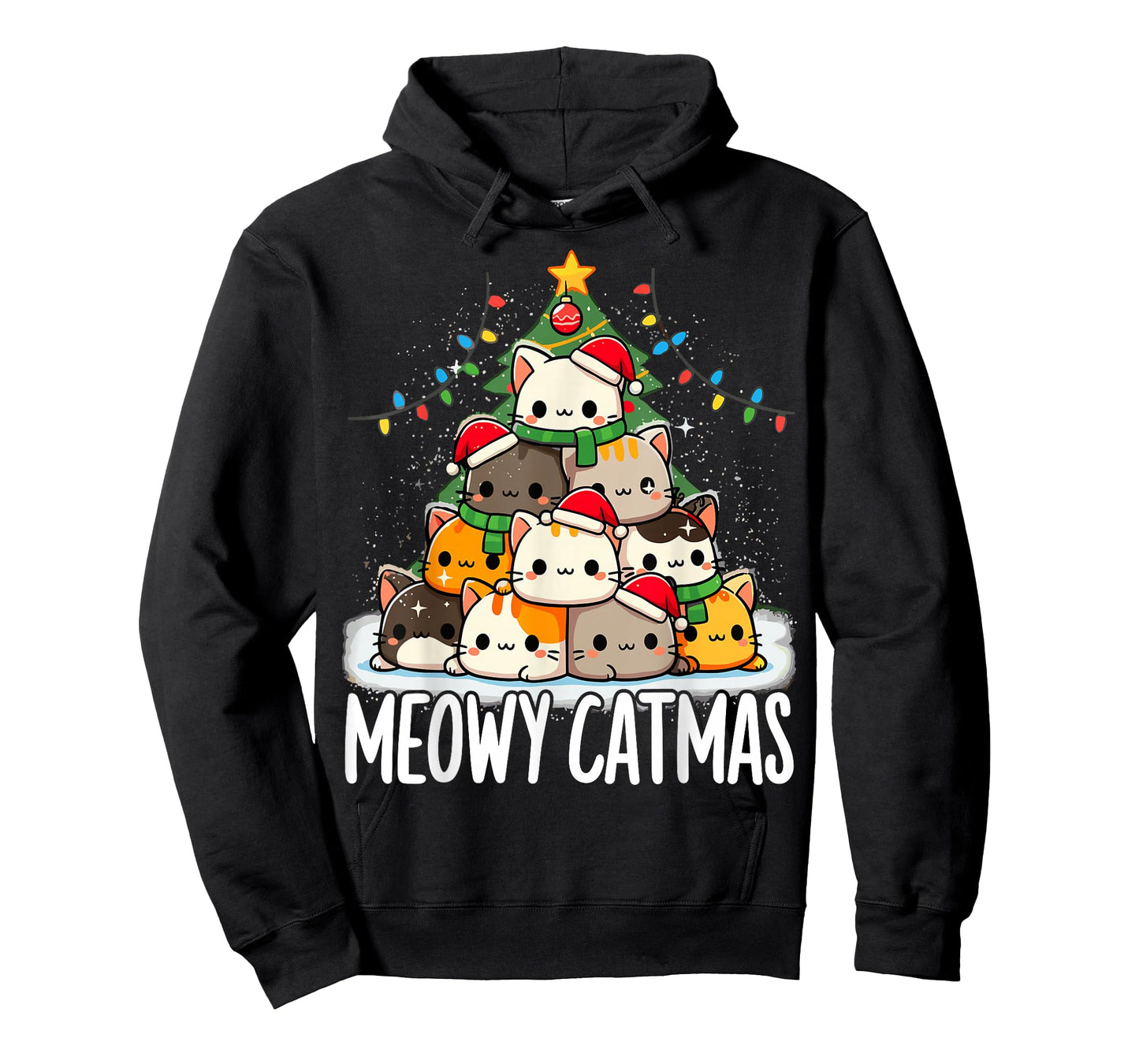 Christmas Meowy Catmas Tree Xmas Cat T-Shirt