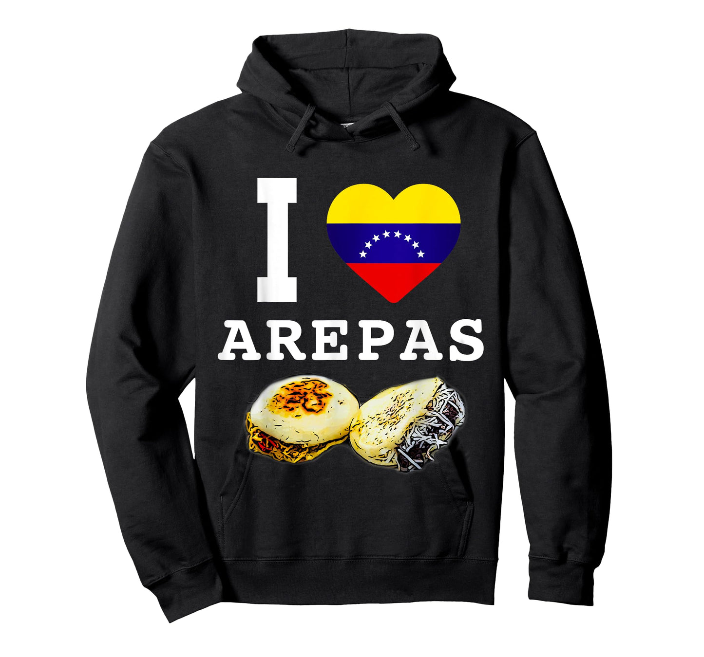 Funny Venezuela Food Flag Comida Venezolana I Love Arepas T-Shirt