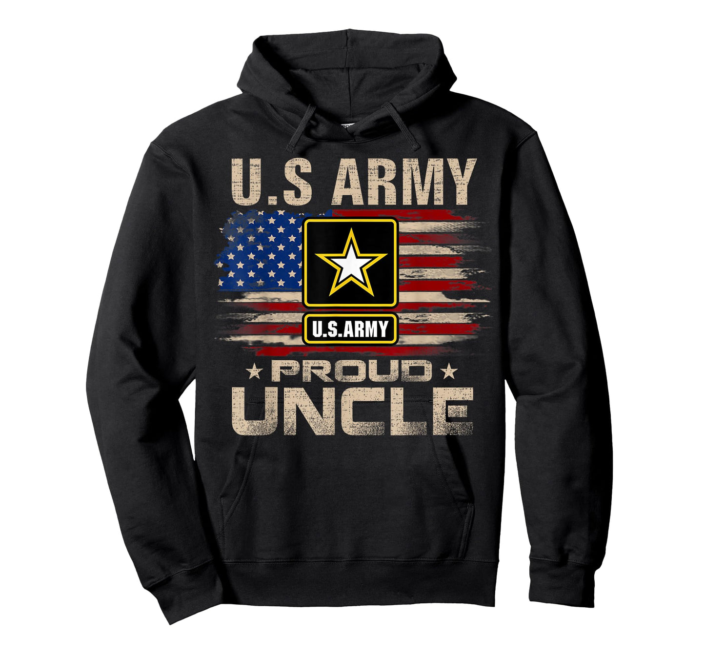 Vintage U.S Army Proud Uncle With American Flag T-Shirt