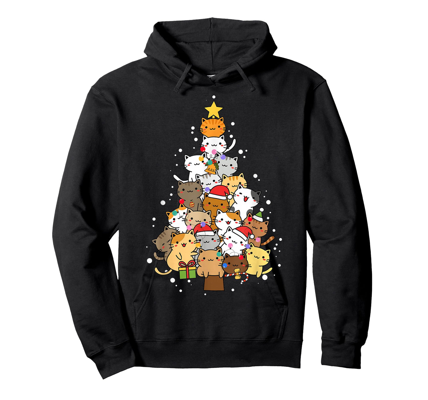 Tree Cat Lovers Funny Cat Christmas Tree for Men Women Kids T-Shirt