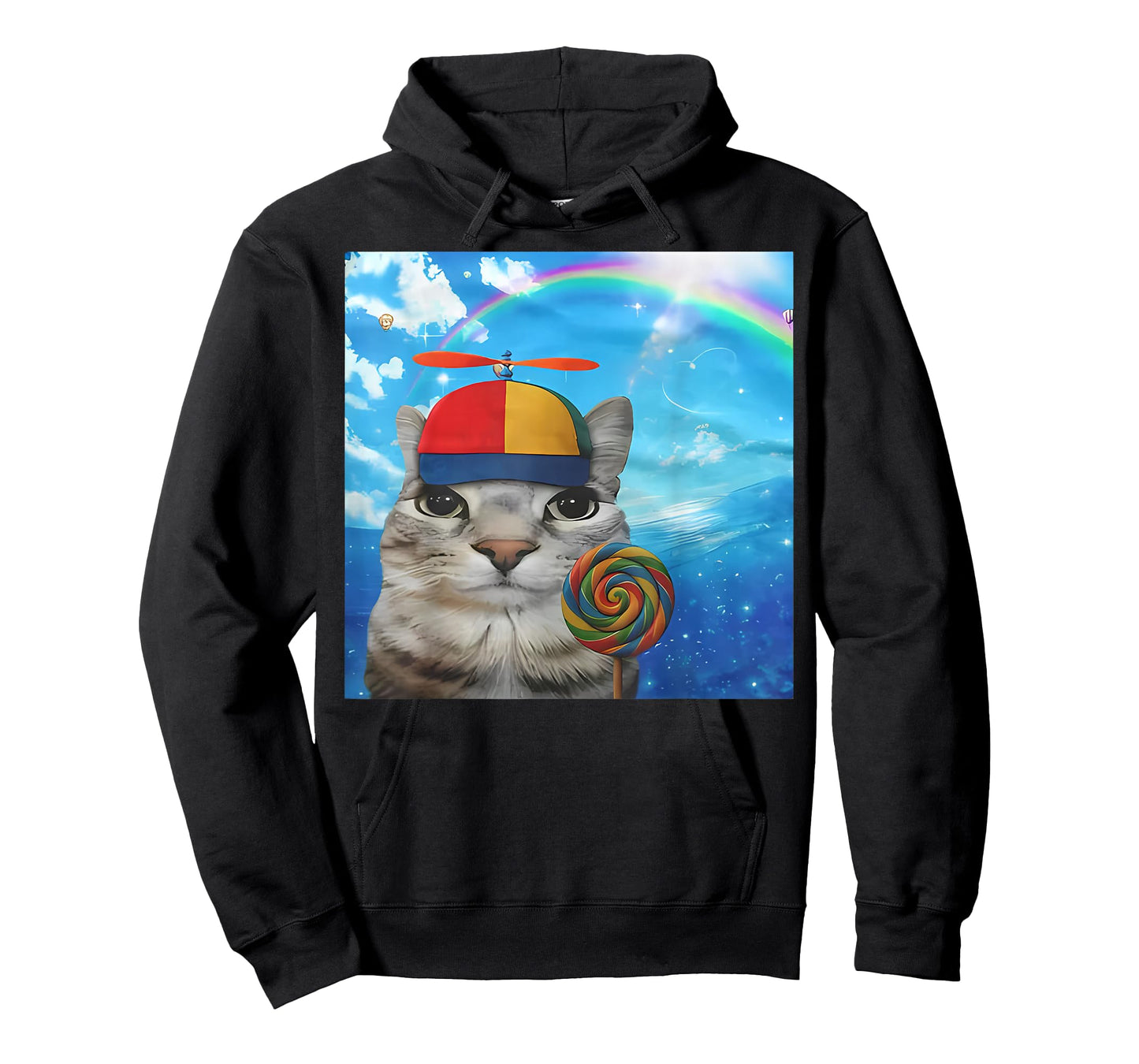 Happy Cat Dreamcore Funny Silly Kitten Brainrot Meme T-Shirt