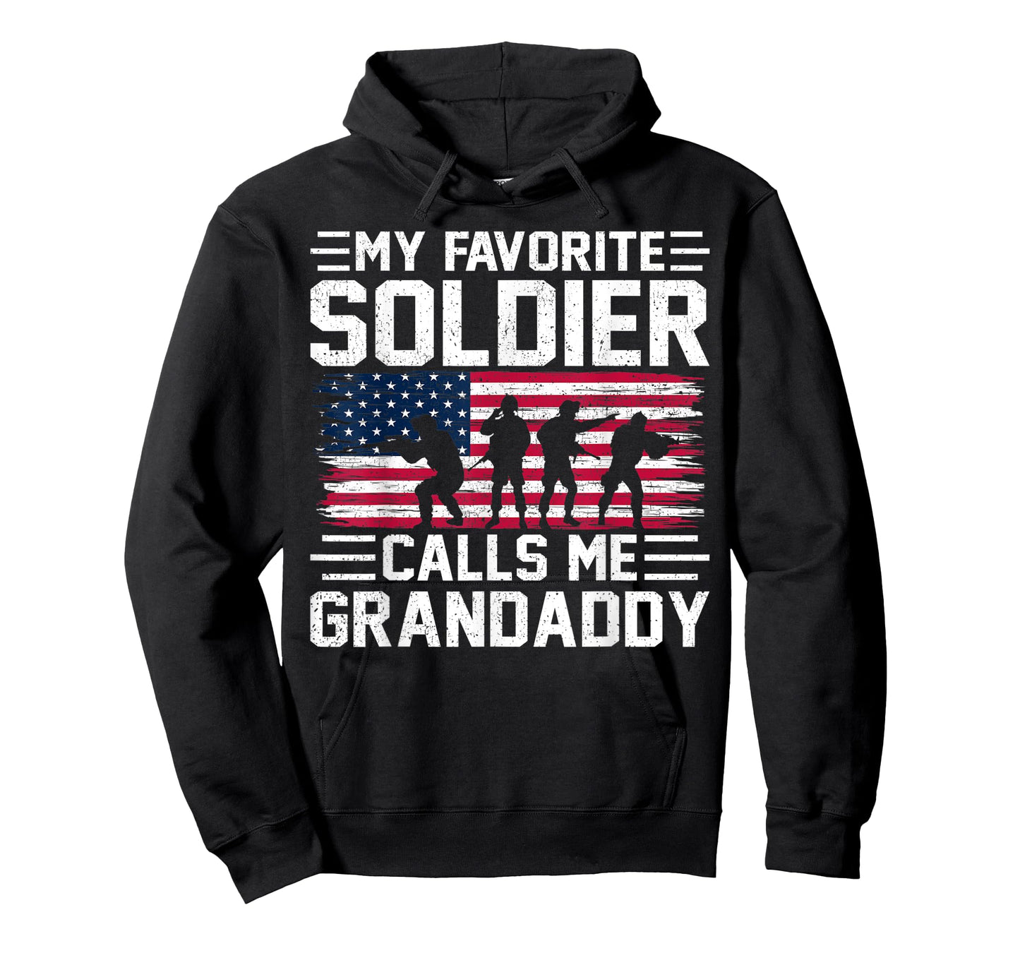 Mens USA Flag My Soldier Calls Me Grandaddy Army Father's Day T-Shirt