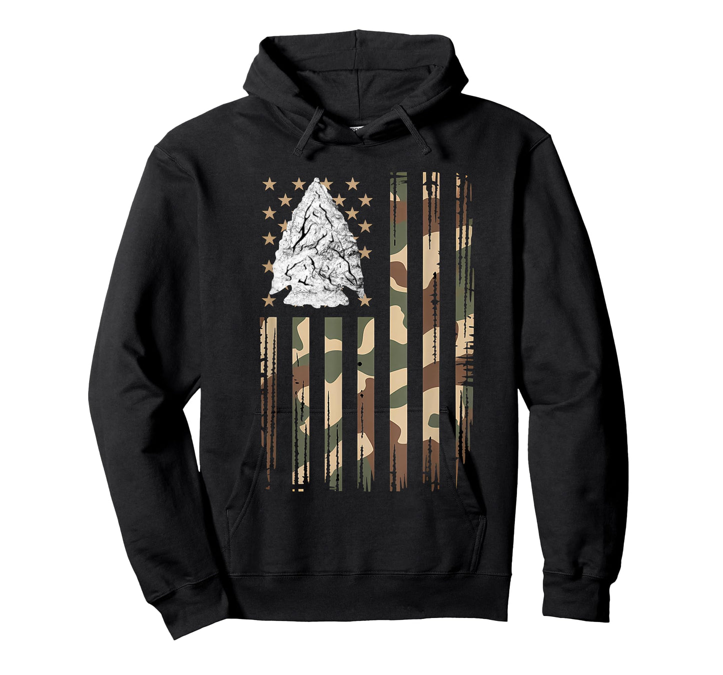 Arrowhead Hunter American Flag Arrowhead Hunting T-Shirt