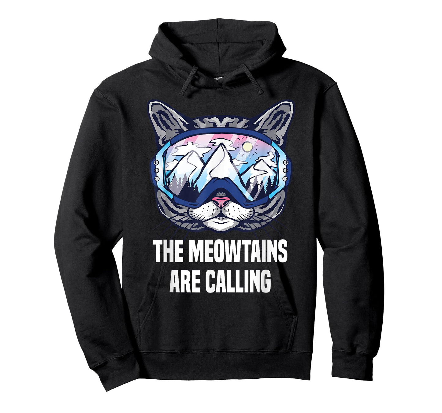 Ski Snowboard Goggles Funny The Meowtains Are Calling Gift T-Shirt
