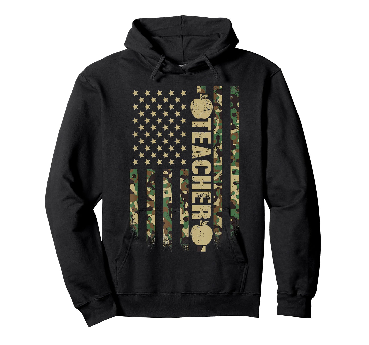Patriotic Teacher American Flag Camouflage 4th of July Camo T-Shirt