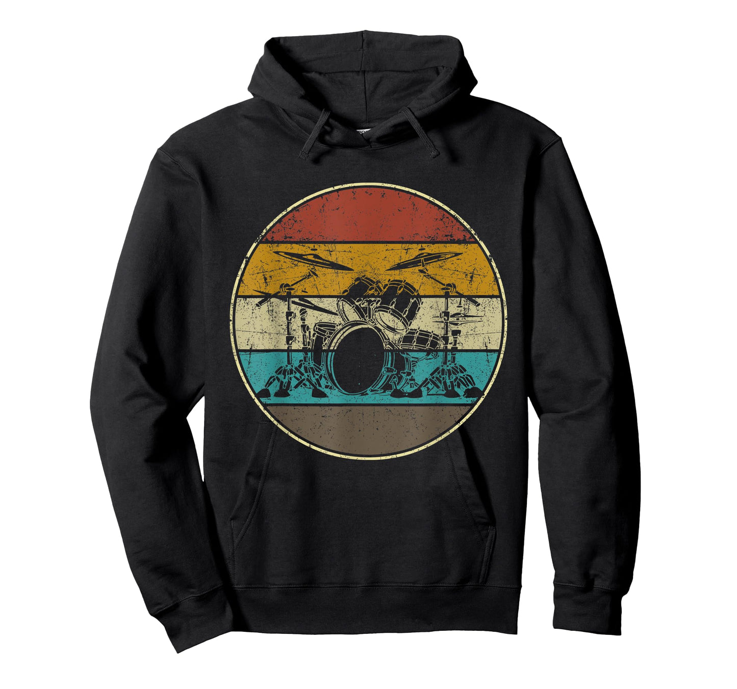 Drummer Retro Vintage Drum Set Drumset Drummers Men Drumming T-Shirt