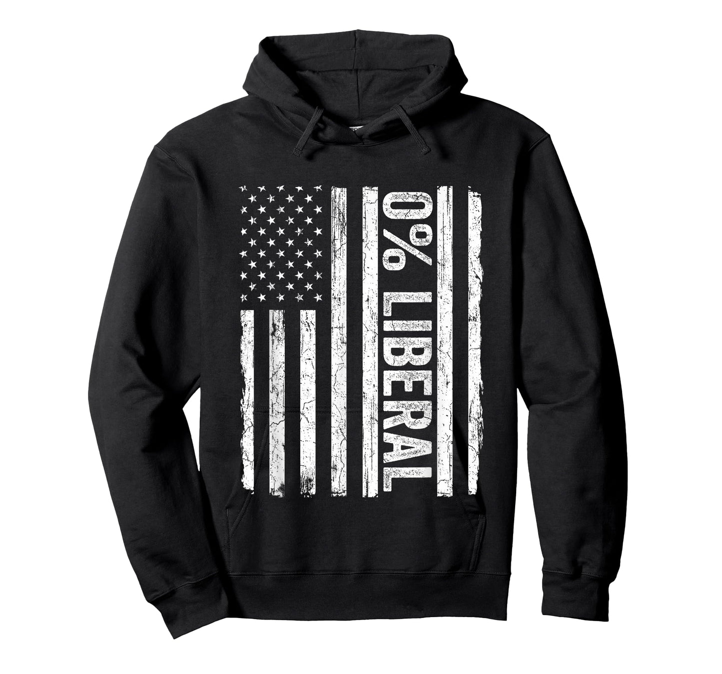 Zero Percent 0% Liberal Vintage USA Flag Pro Conservative T-Shirt