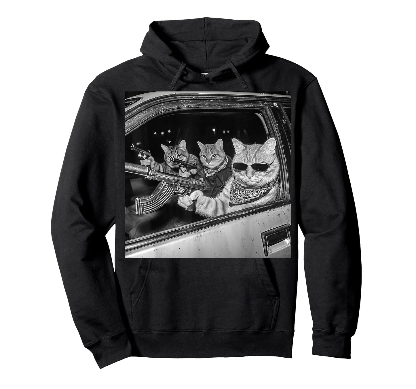 Gangster Cat Meme Funny Vintage Kitten for Dad Women Men T-Shirt