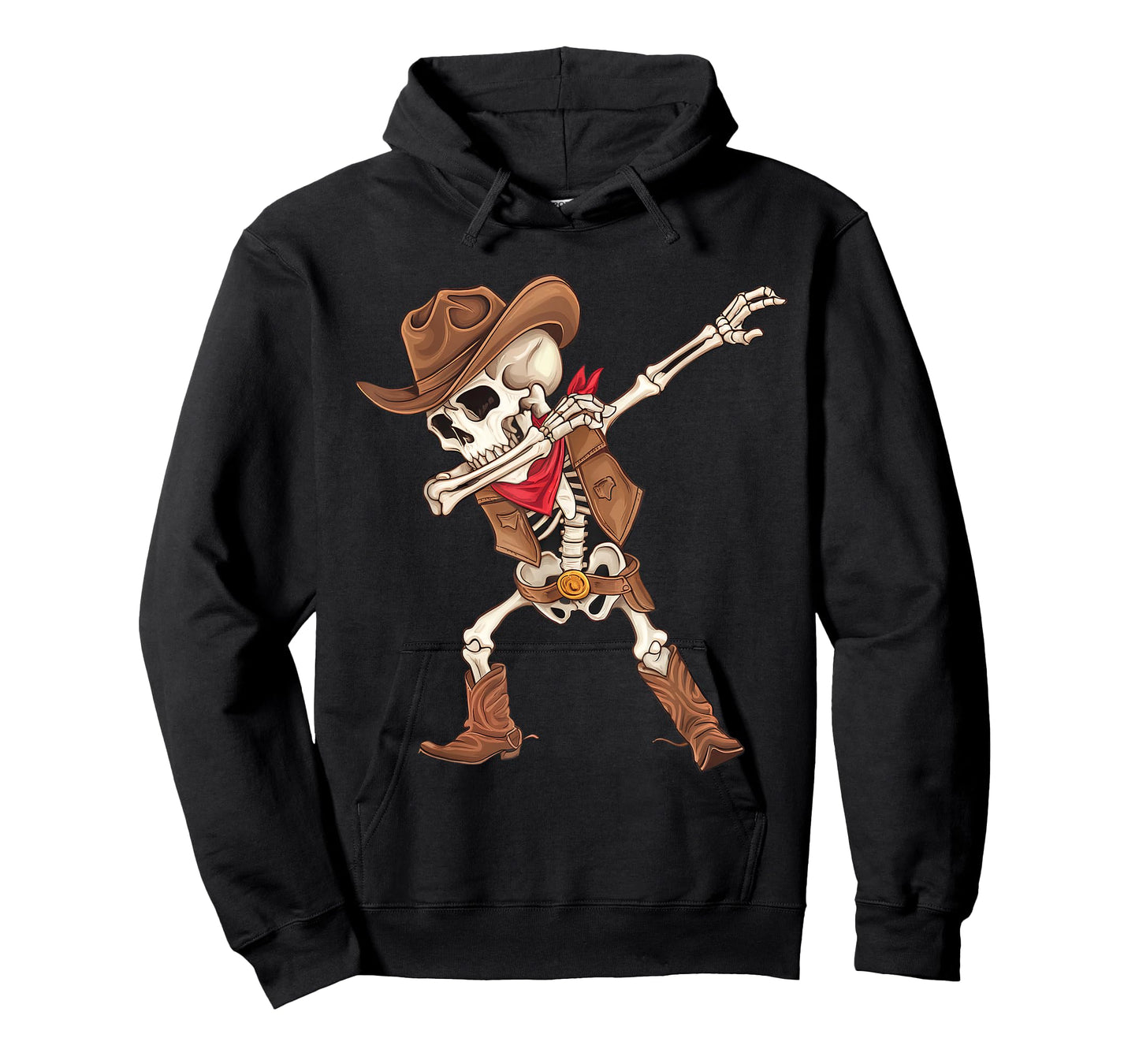 Dabbing Skeleton Cowboy Halloween Costume Boys Mens Kids T-Shirt