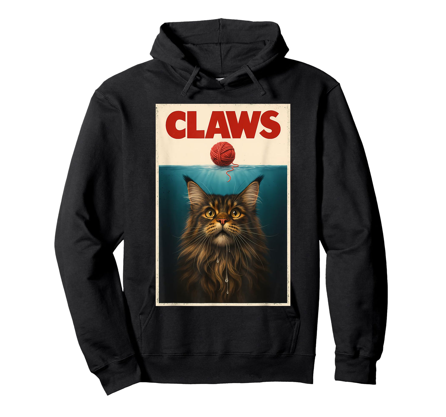 Funny Maine Coon Cat CLAWS Yarn Ball Top Kitten T-Shirt for Men Women Kids