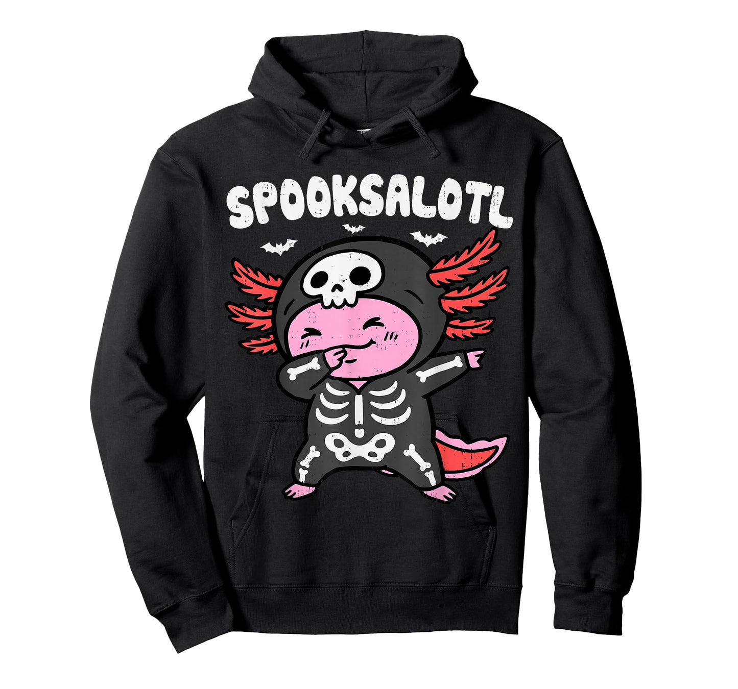 Skeleton Dabbing Axolotl Halloween Costume Boys Girls Kids T-Shirt