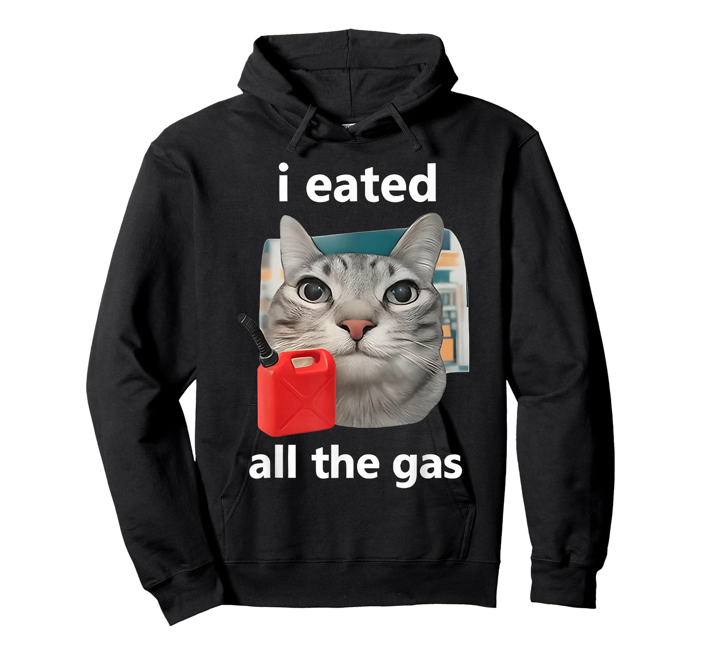 I Eated All The Gas Funny Cat Meme Sillycore T-Shirt